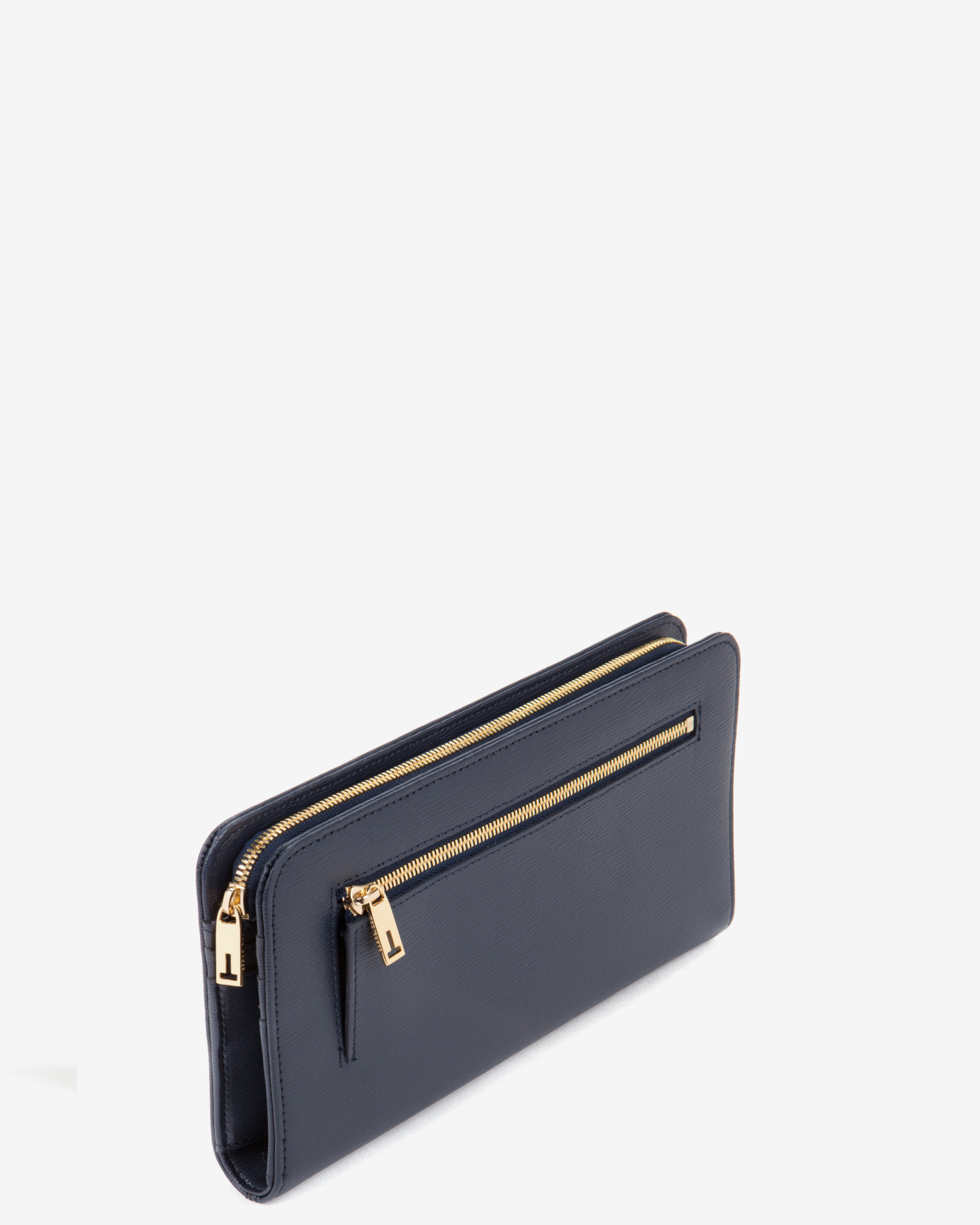 Ted Baker Crosshatch Leather Travel Wallet in Navy (Blue) for Men Lyst