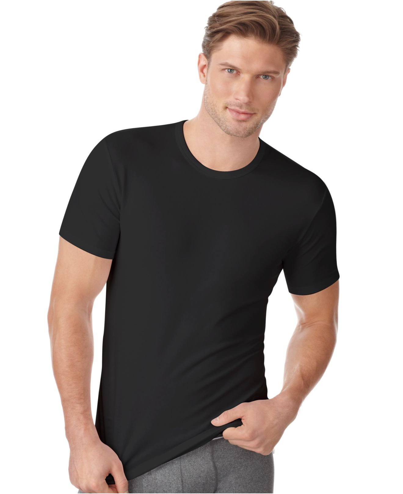 Calvin Klein Men's Cotton Stretch Crew-neck T-shirt 2-pack Nu2668 in Black  for Men | Lyst
