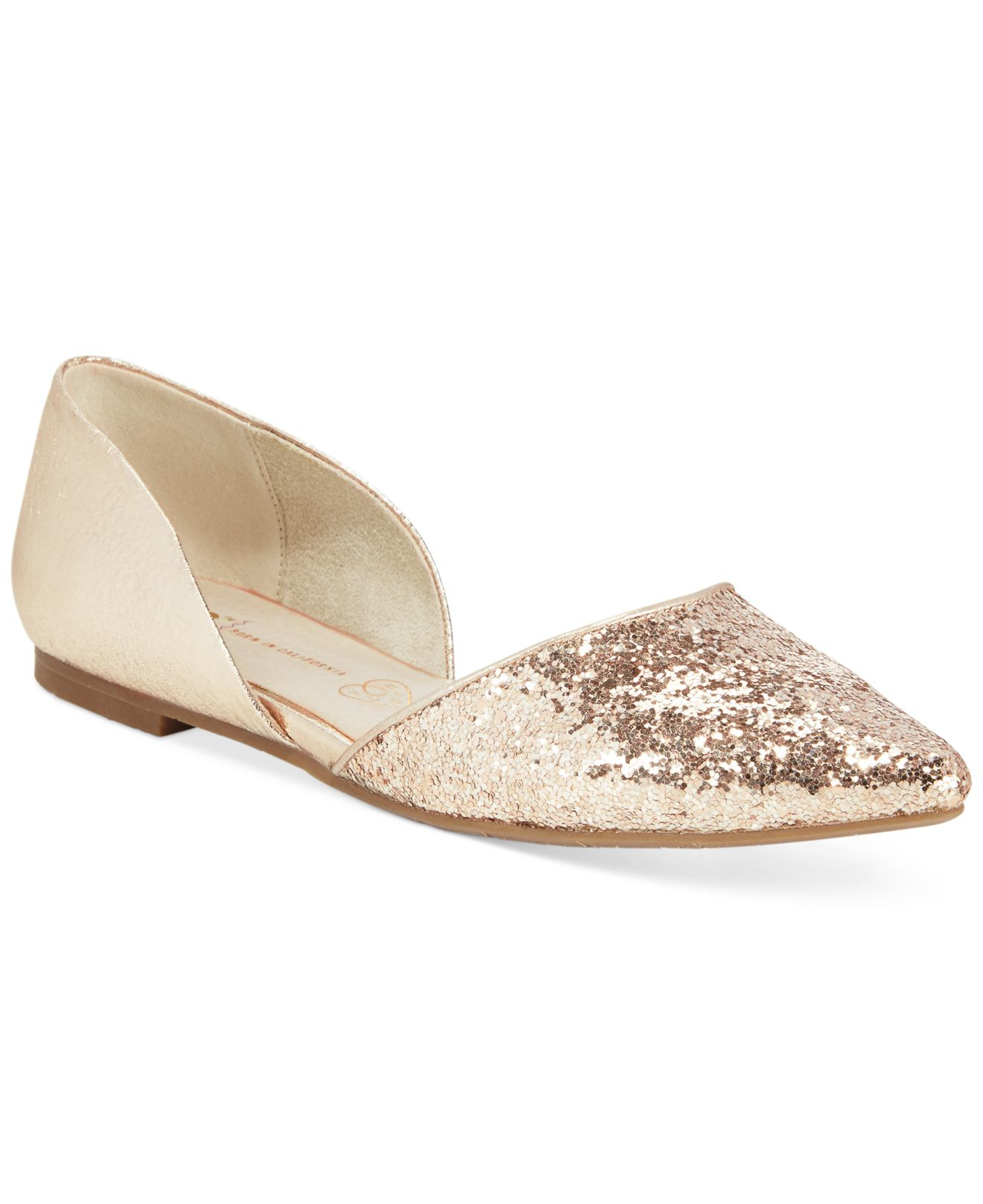 shoes bc bc footwear society glitter flats in metallic lyst shoes bc bc footwear society glitter flats in metallic lyst