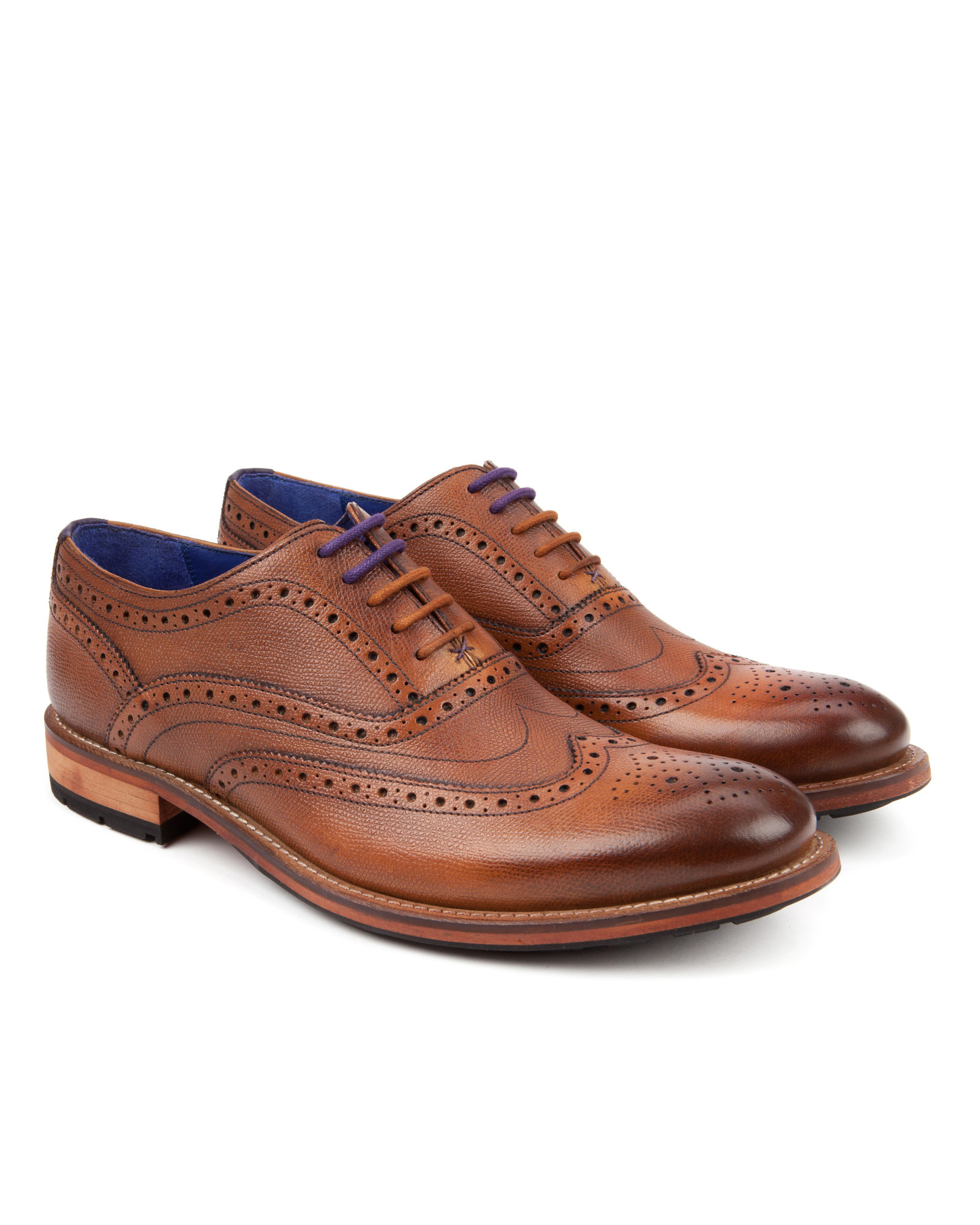 Ted Baker Oxford Brogue Shoe in Tan (Brown) for Men - Lyst