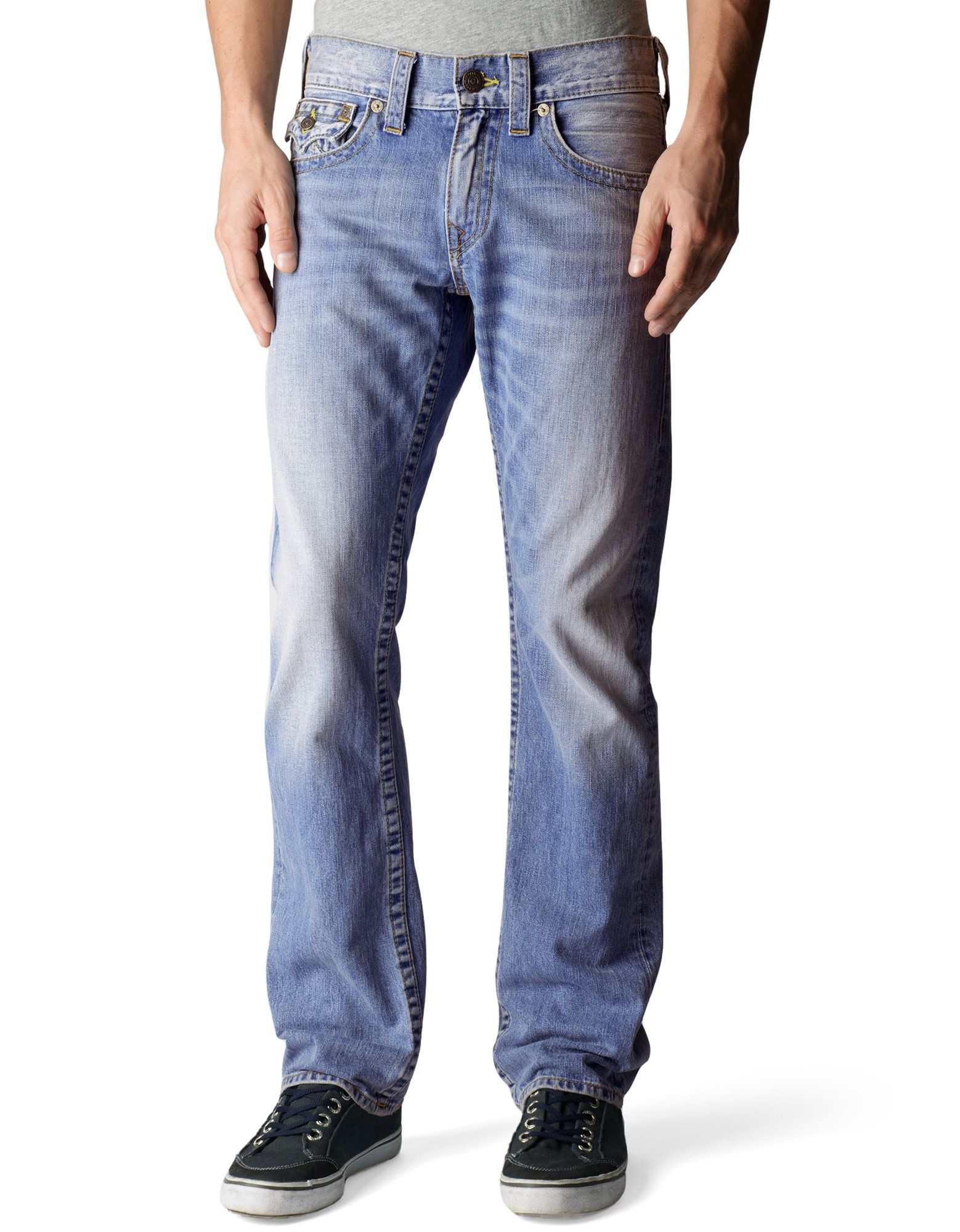 True Religion Mens Originals Ricky Straight Jeans in Blue for Men | Lyst