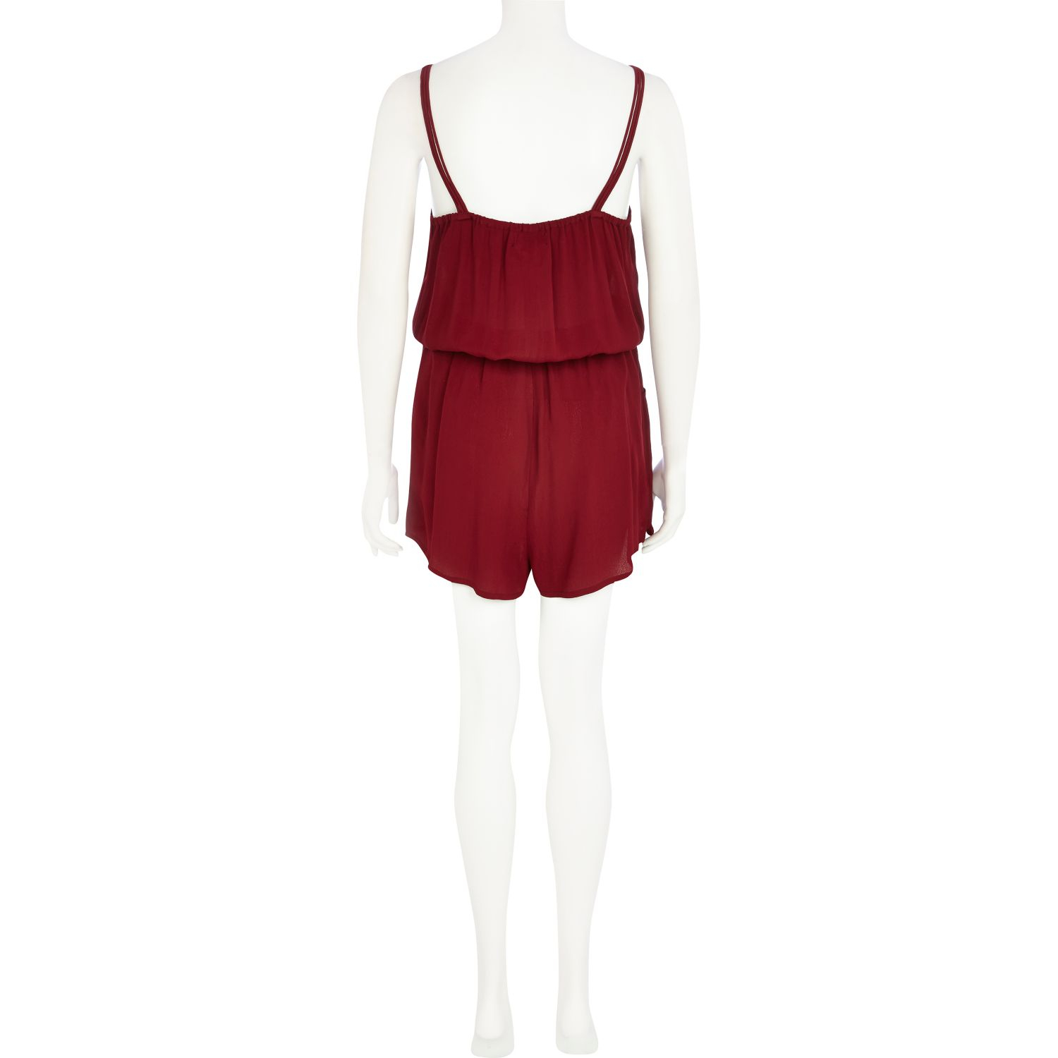 dark red playsuit
