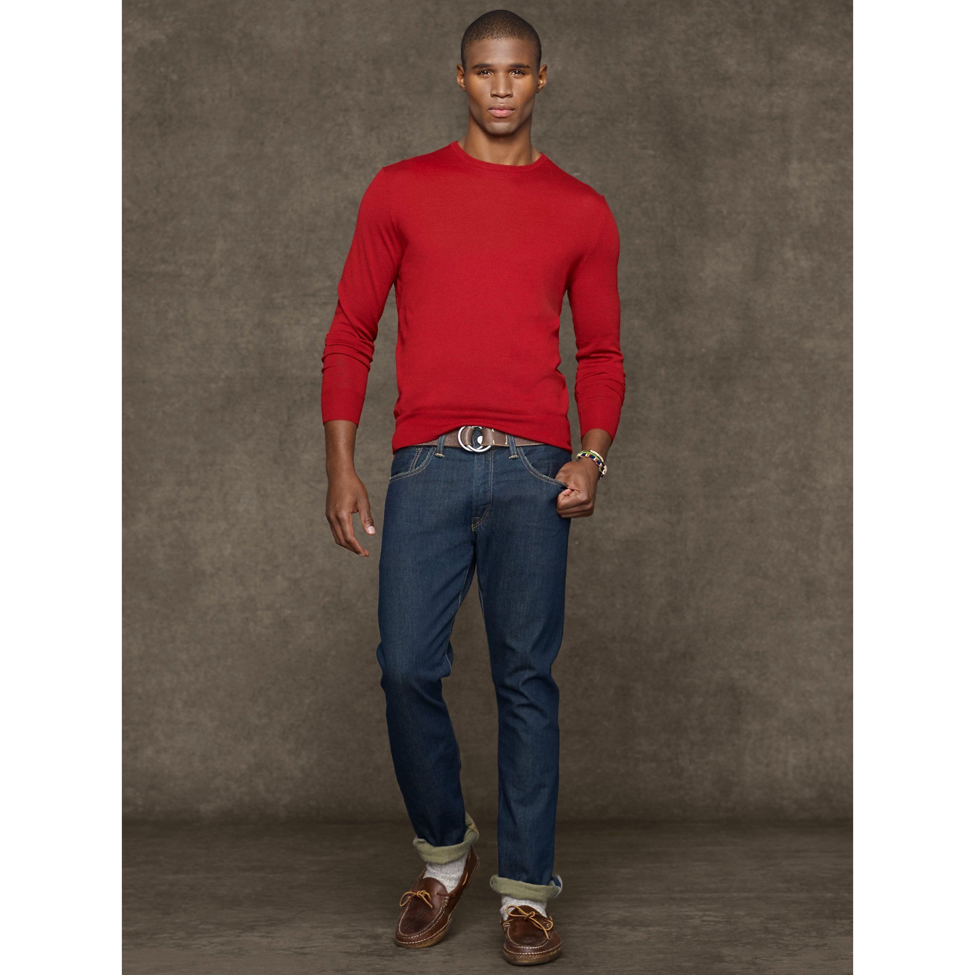 red polo sweater men