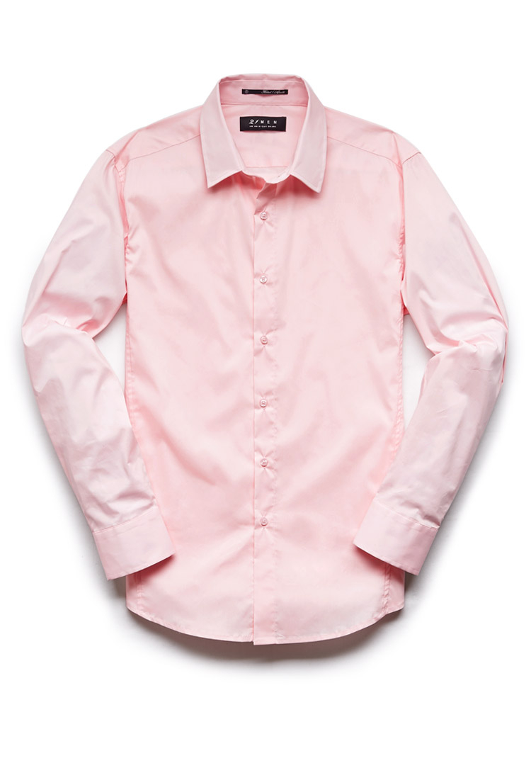 Forever 21 Fitted Dress Shirt in Light Pink (Pink) for Men ...