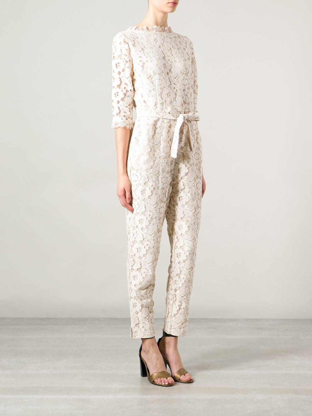 floral lace jumpsuit