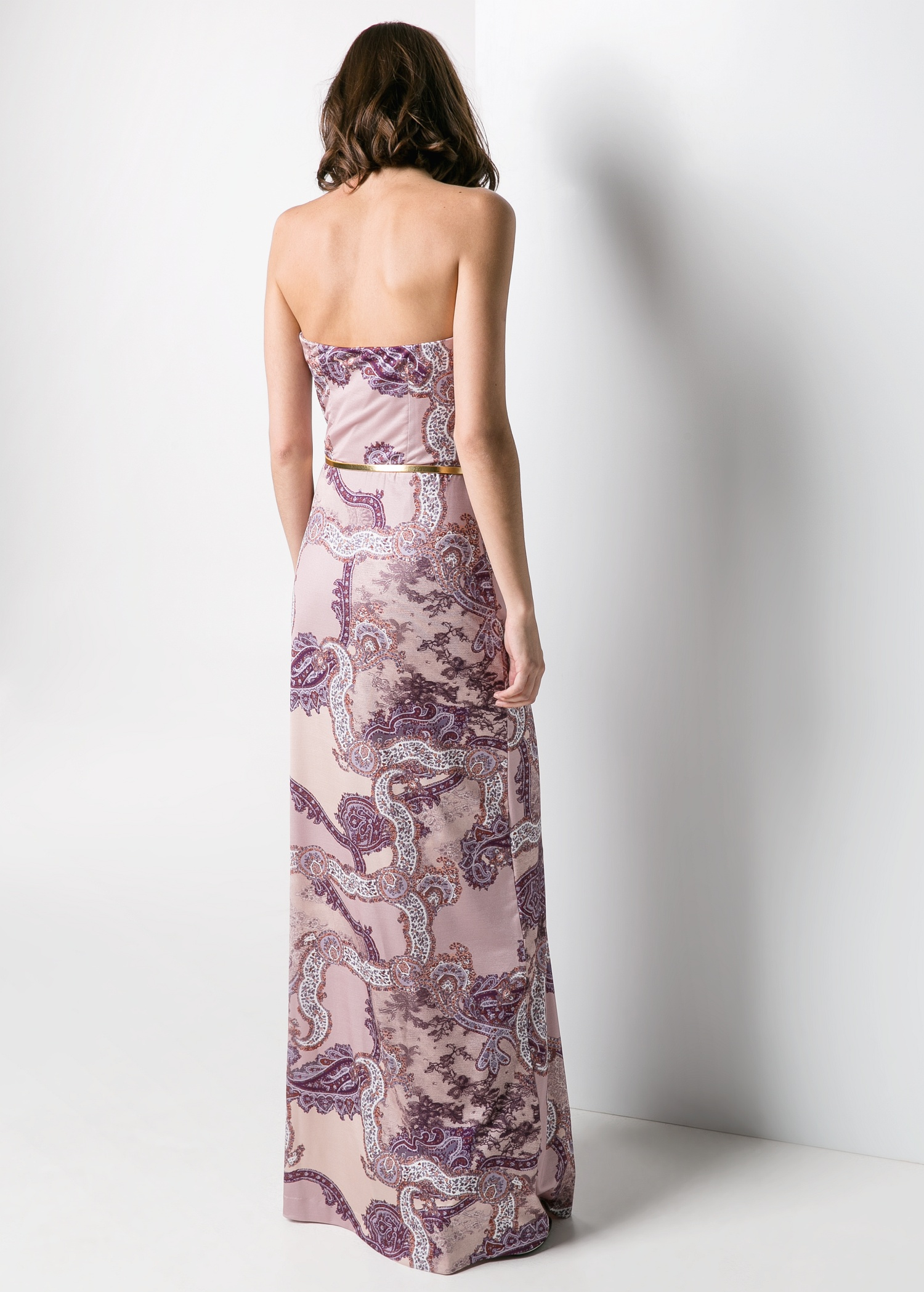 Mango Paisley-Print Long Dress in Pink - Lyst