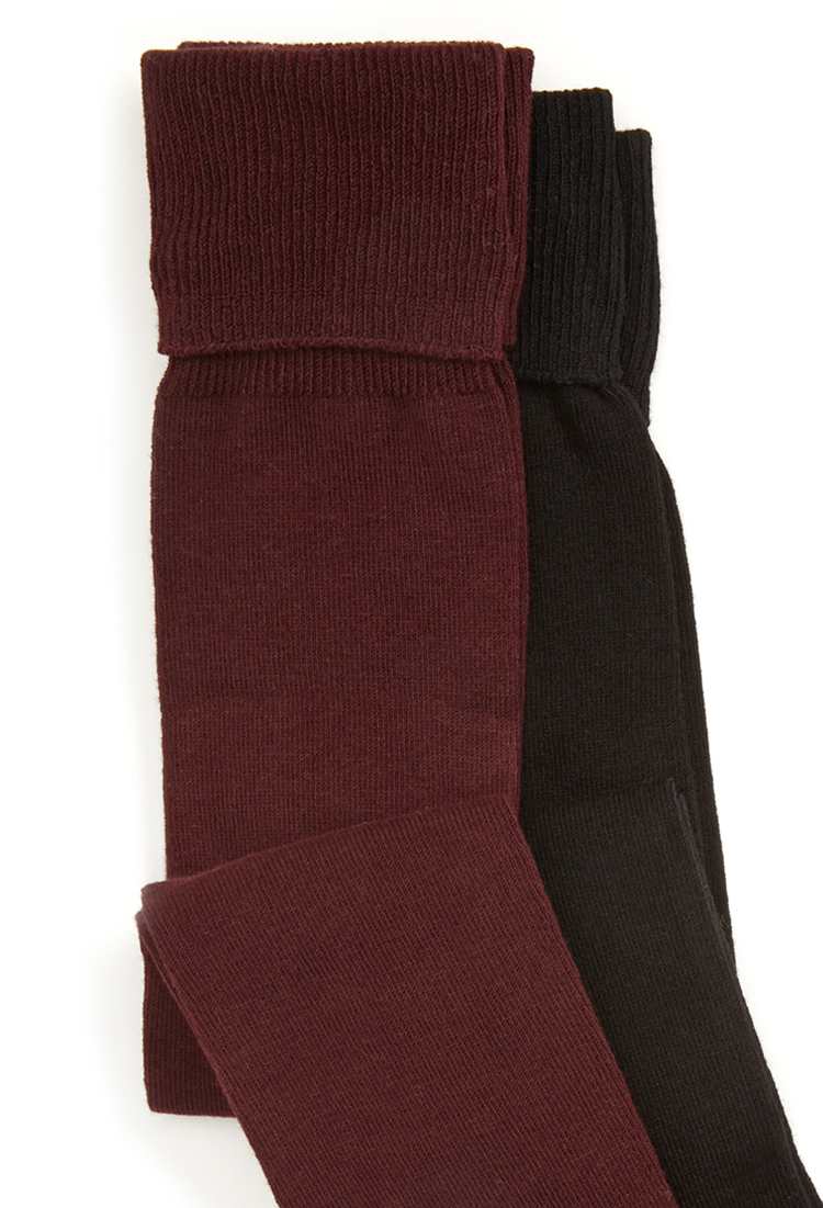 Lyst Forever 21 Classic Kneehigh Socks (pack Of Two) in Red