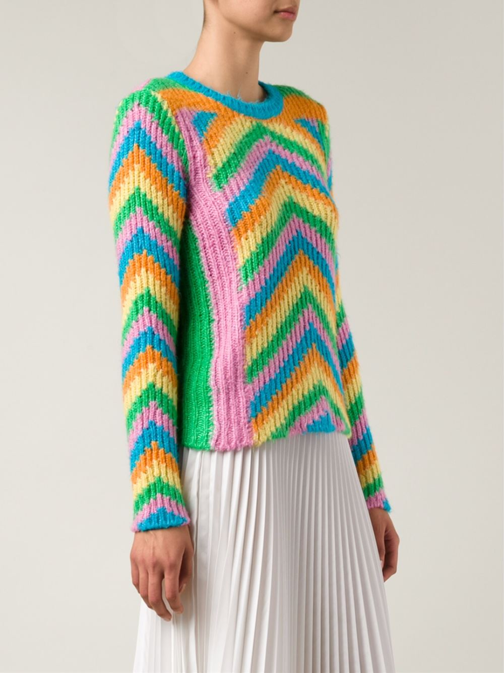 valentino 1973 chevron stripe cashmere