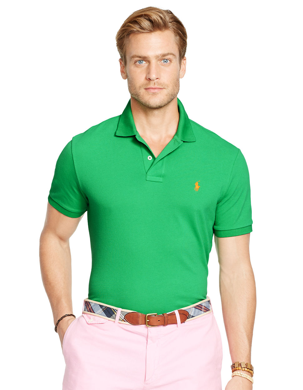 Lyst - Polo Ralph Lauren Classic-Fit Mesh Polo Shirt in Green for Men