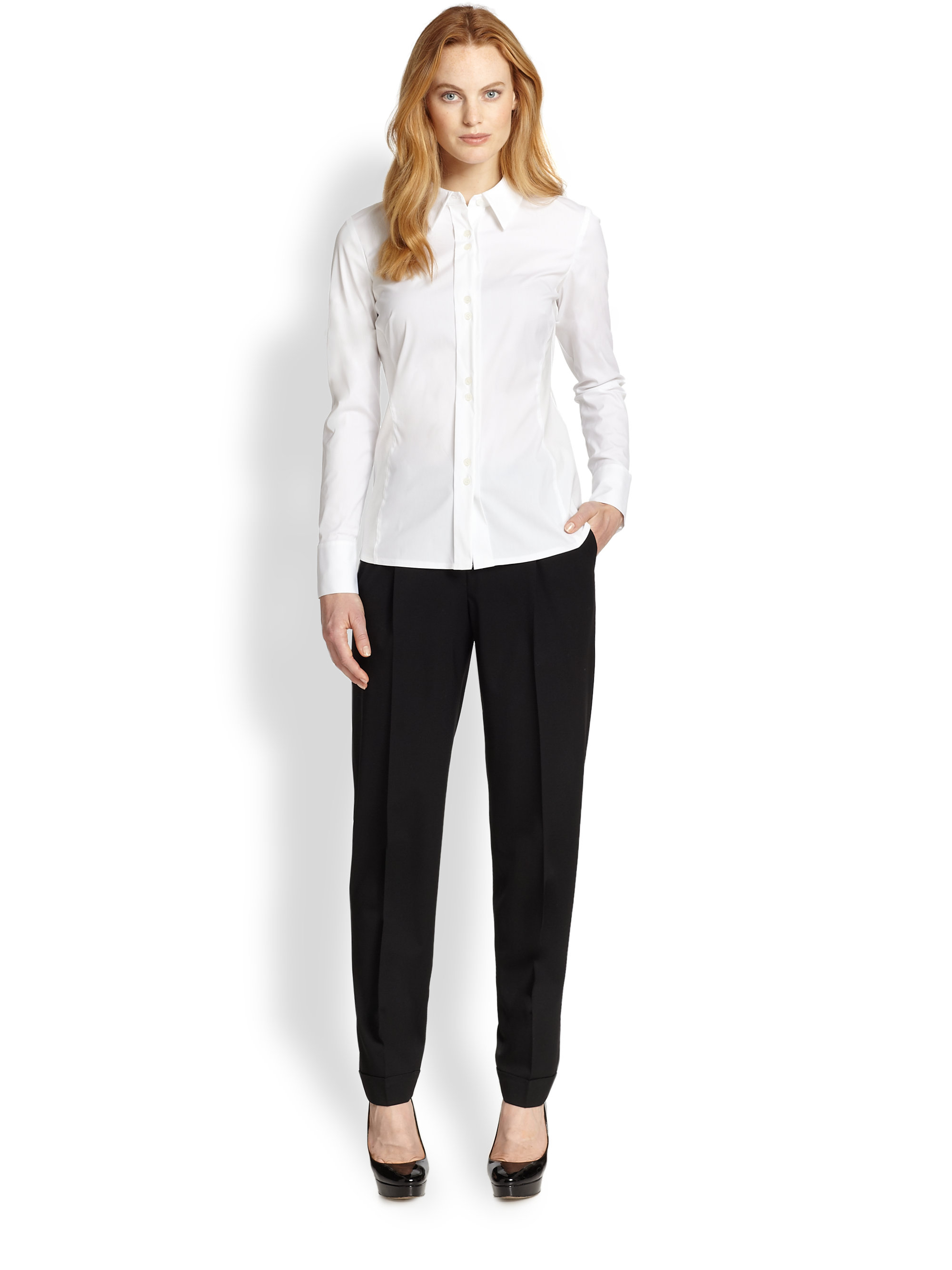 new york & company white blouses