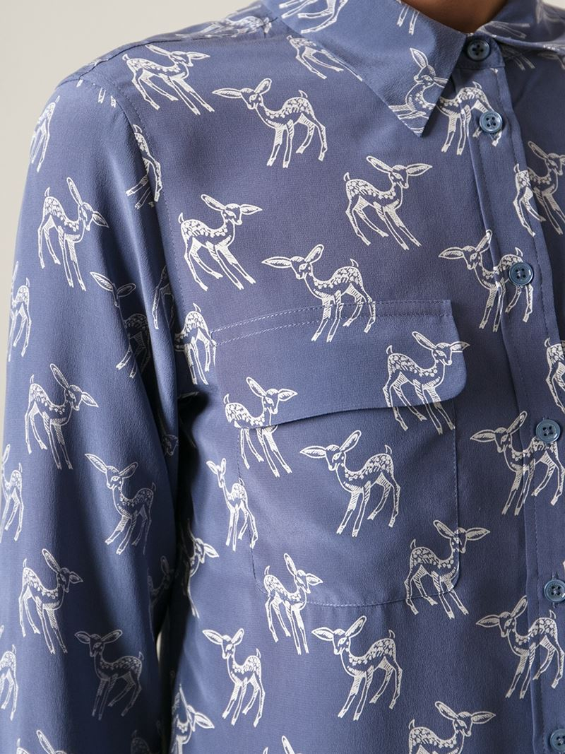 deer pattern shirt