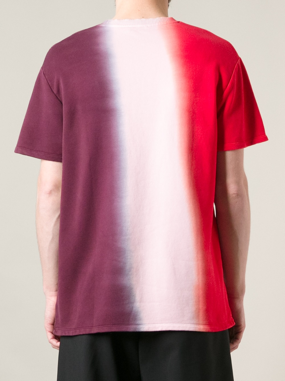 Raf Simons Dip Dye Tshirt in Red (Purple) for Men - Lyst