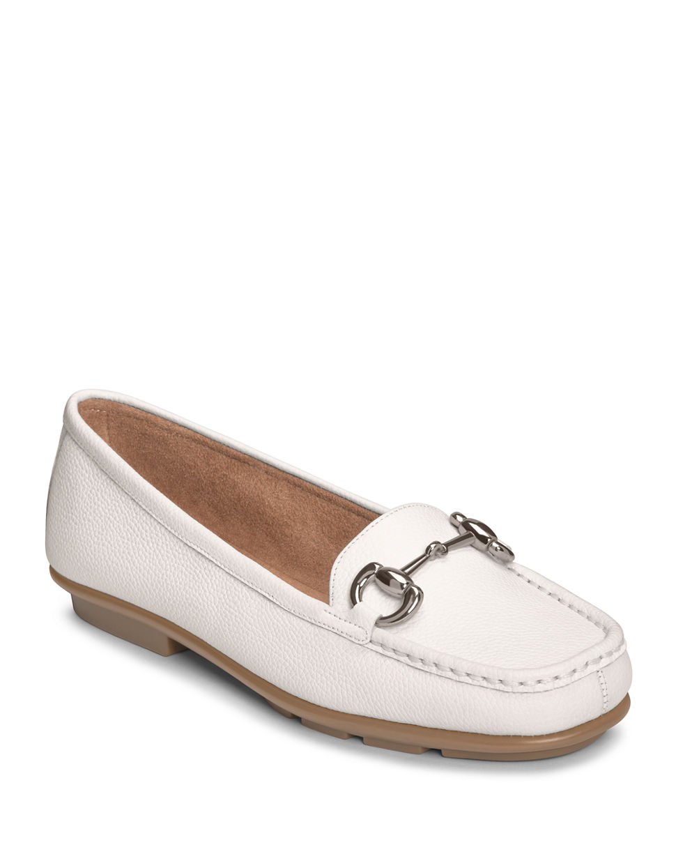 backless loafers white
