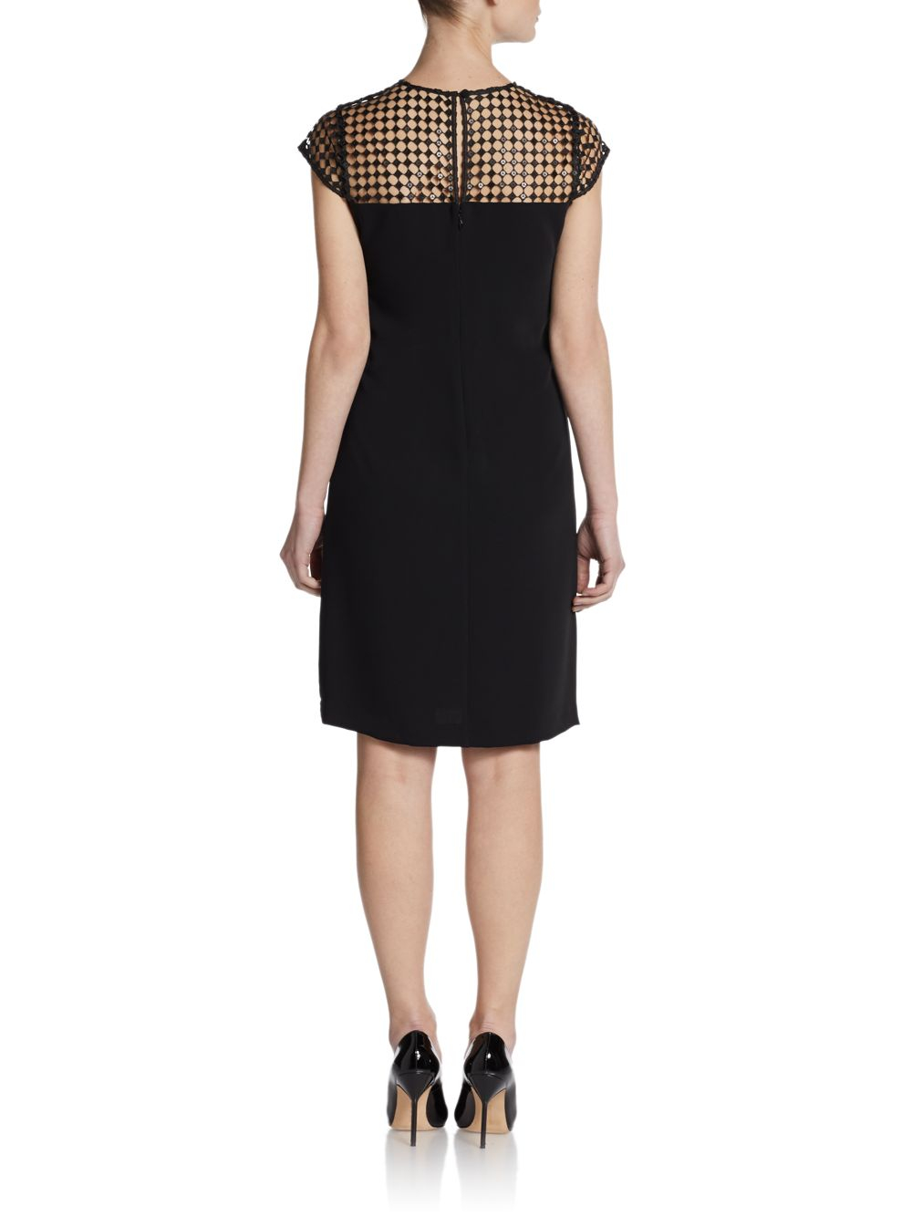 calvin klein cap sleeve gown