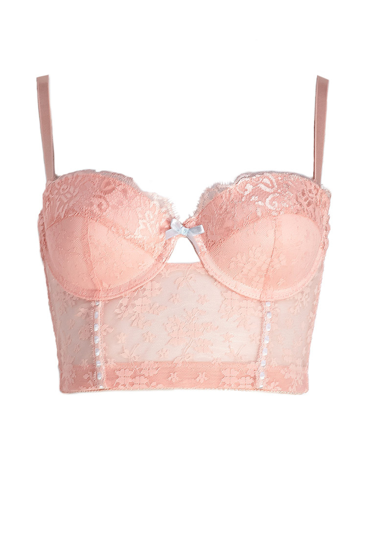 Forever 21 Hopeless Romantic Corset Bra in Pink Lyst