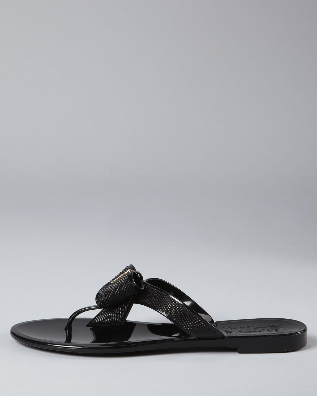 Ferragamo Sandals - Bali Jelly Flip Flop in Nero Black (Black) - Lyst