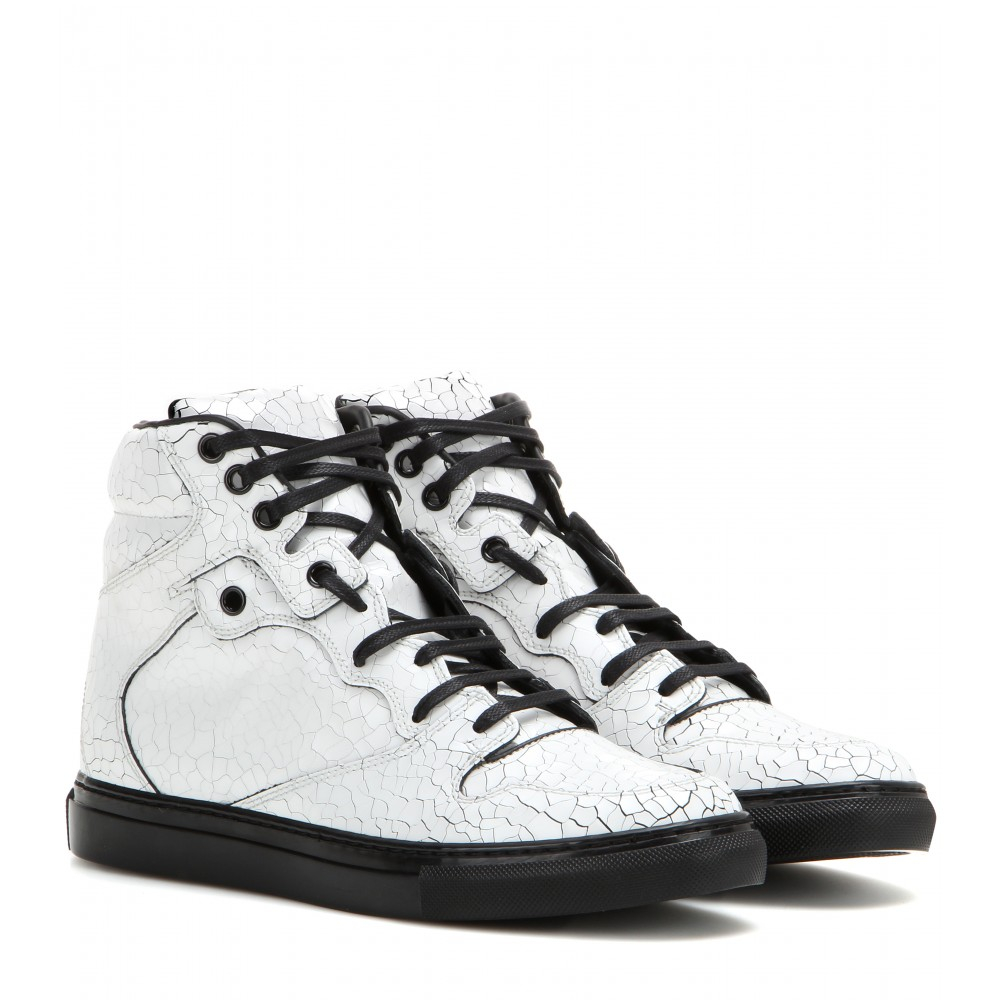 Lyst - Balenciaga Leather High-top Sneakers in White
