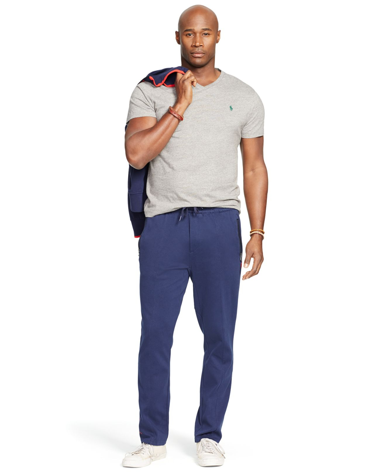 polo shirt with sweatpants