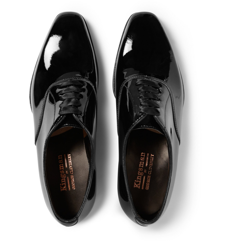 Kingsman George Cleverley Patent-Leather Oxford Shoes in Black for Men ...