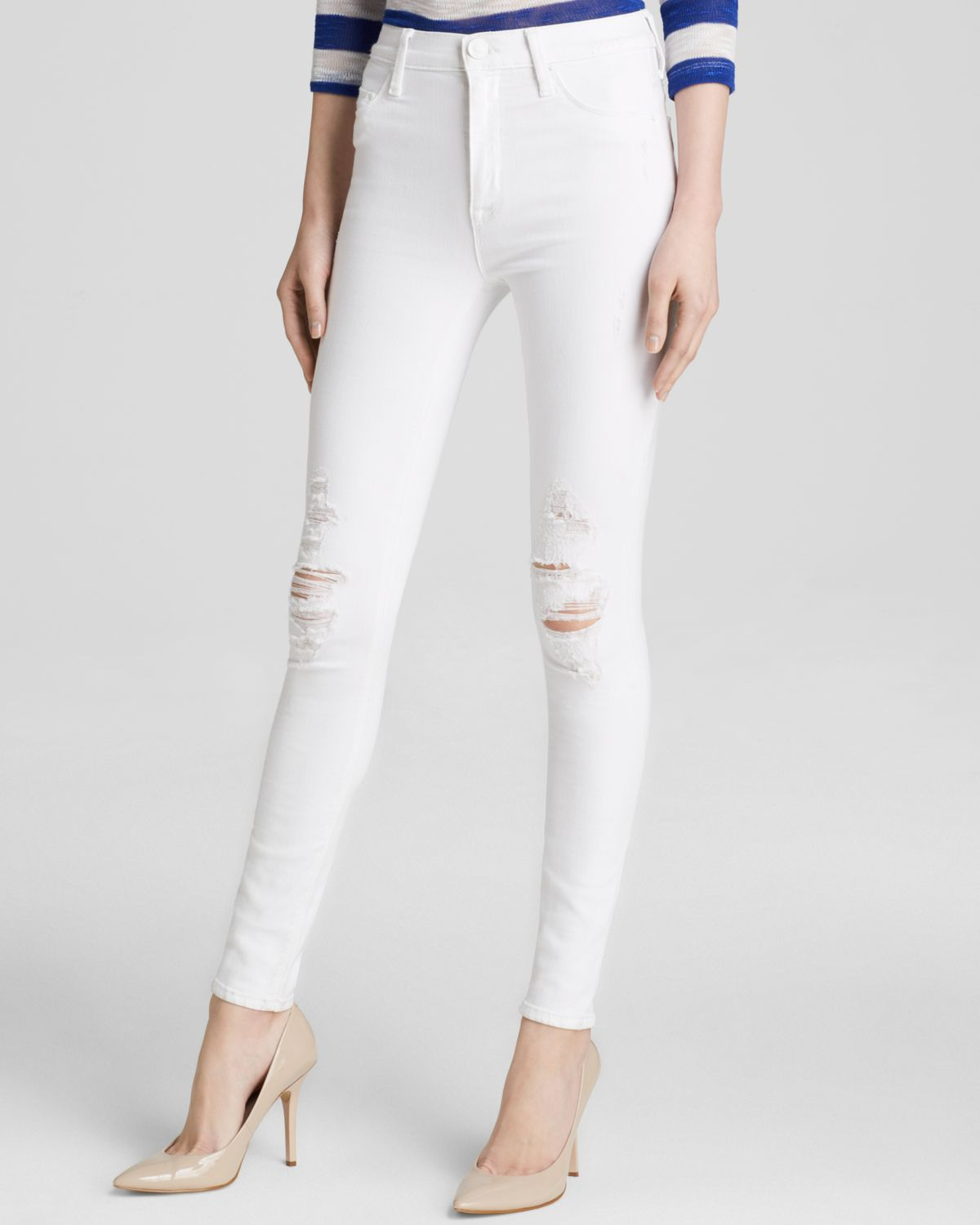 hudson barbara white jeans