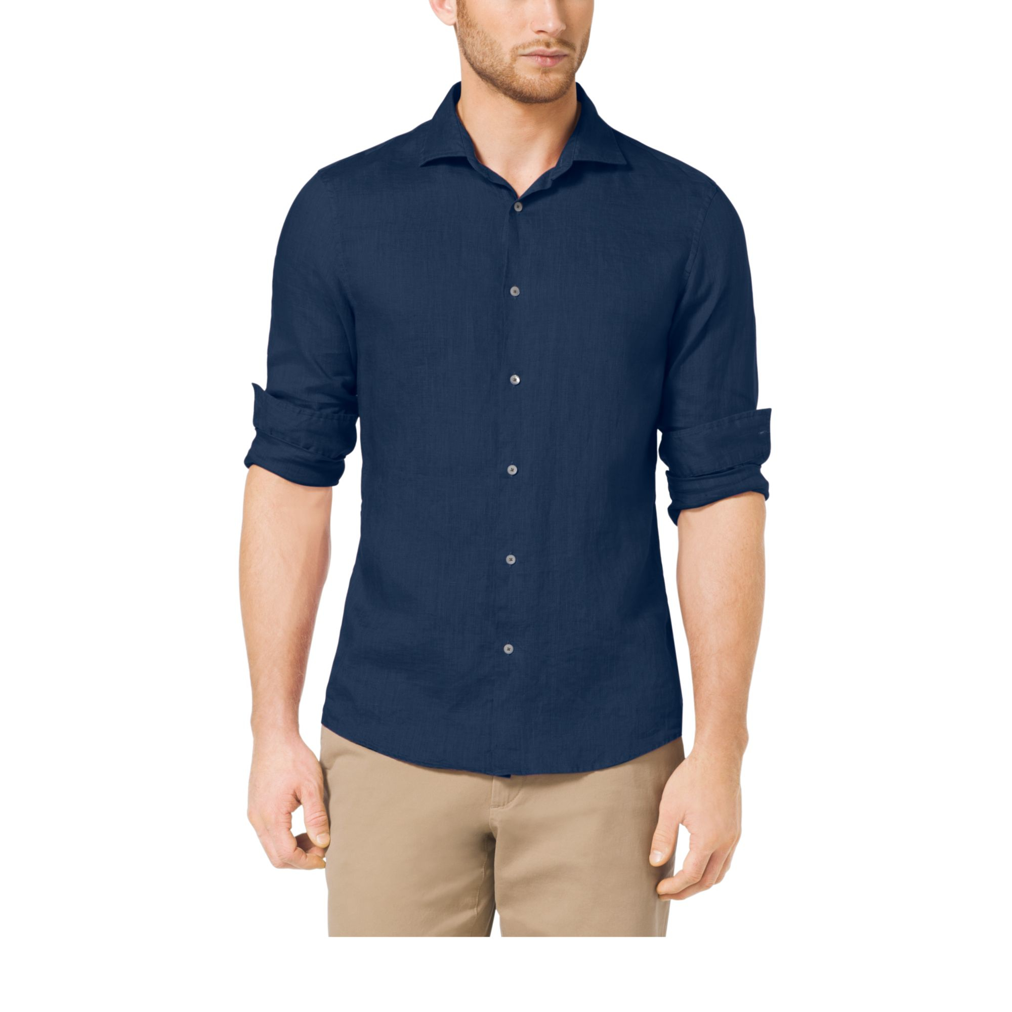 Michael Kors Slim-fit Linen Shirt in 