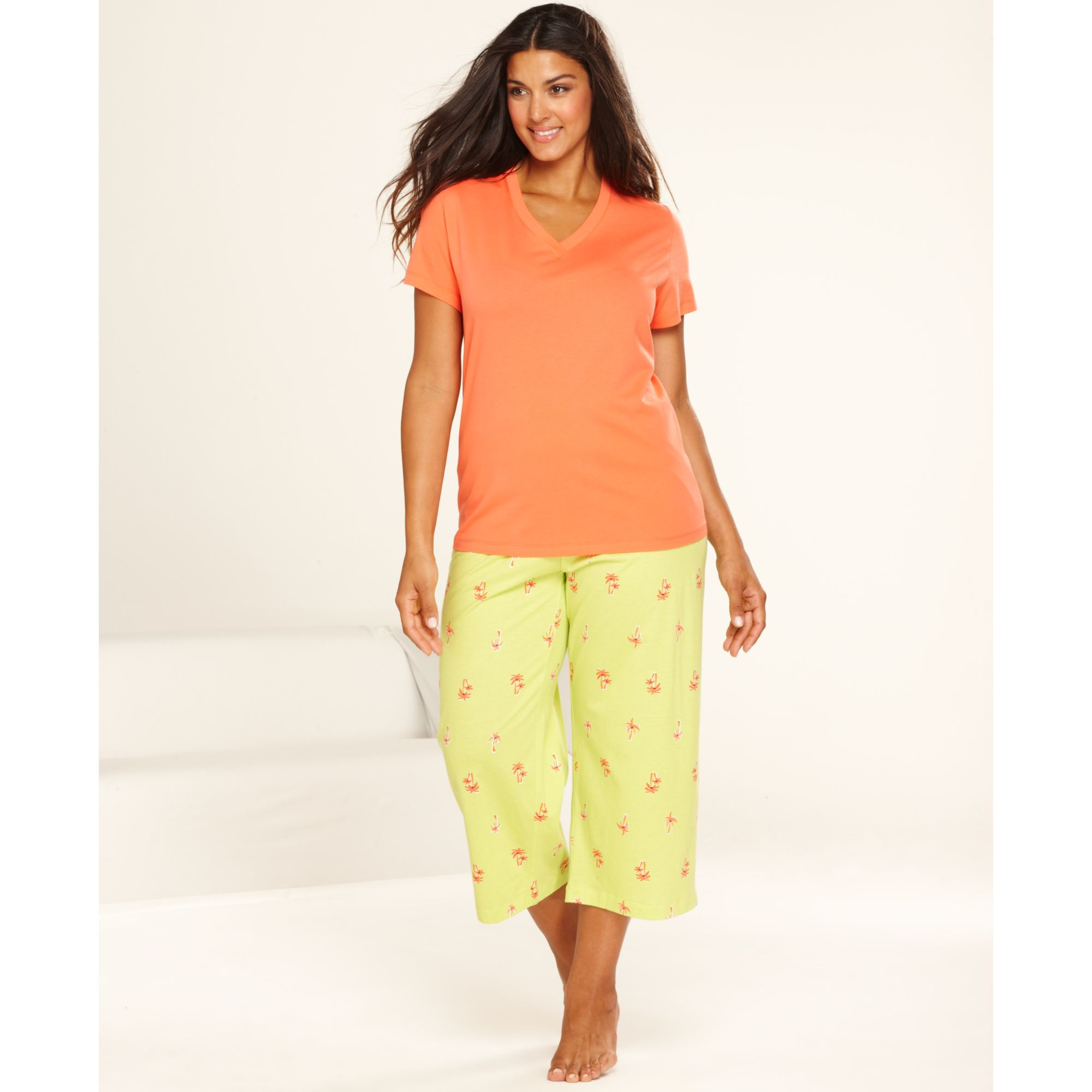 women's plus size capri pajama pants