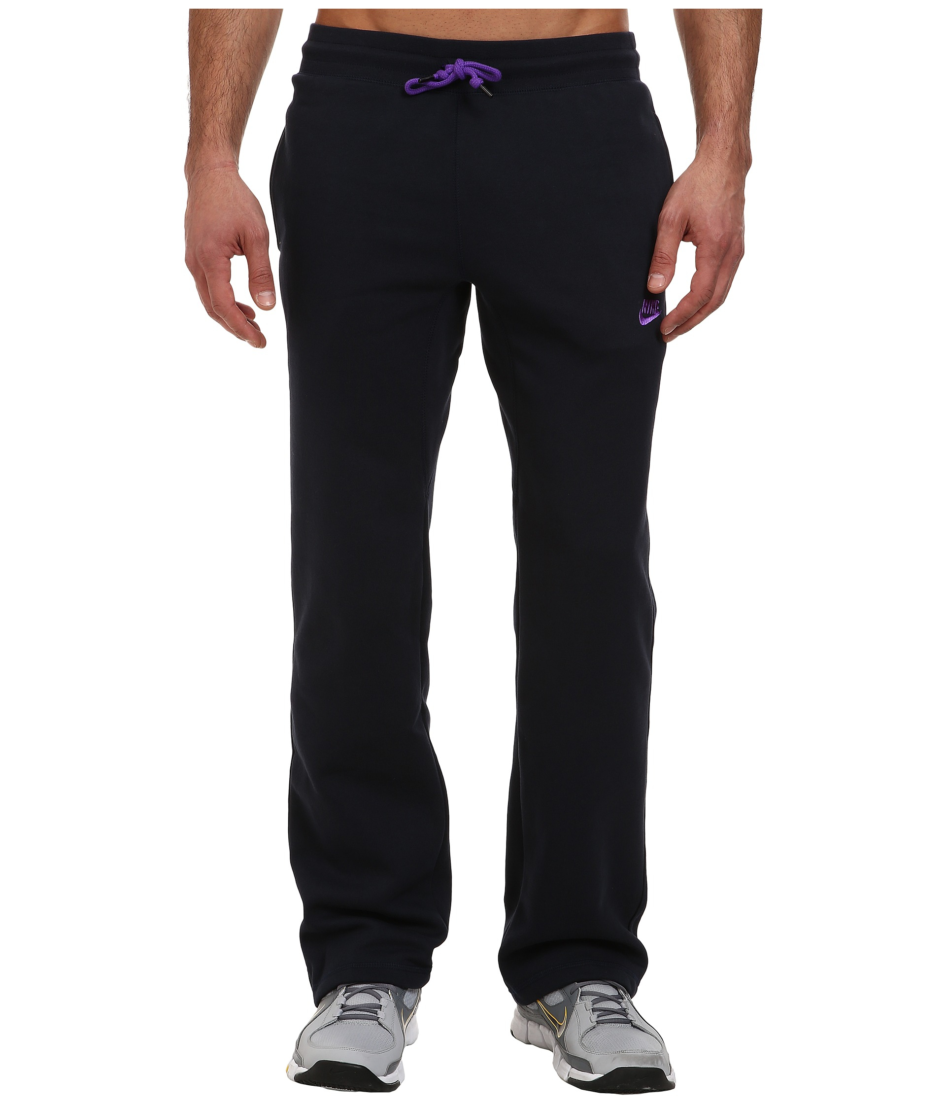 Nike Ace Open-Hem Fleece Pants in Purple for Men (Dark Obsidian/Hyper Grape) | Lyst