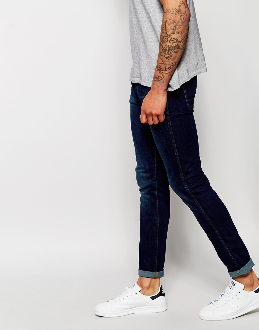 Dr. Denim Jeans Snap Super Skinny Fit Dark Blue Wash | Lyst