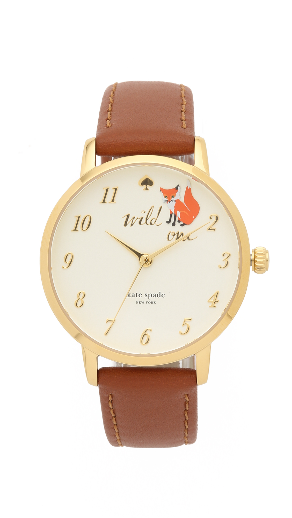 Lyst Kate Spade New York Metro Wild One Watch Brown/gold in Brown