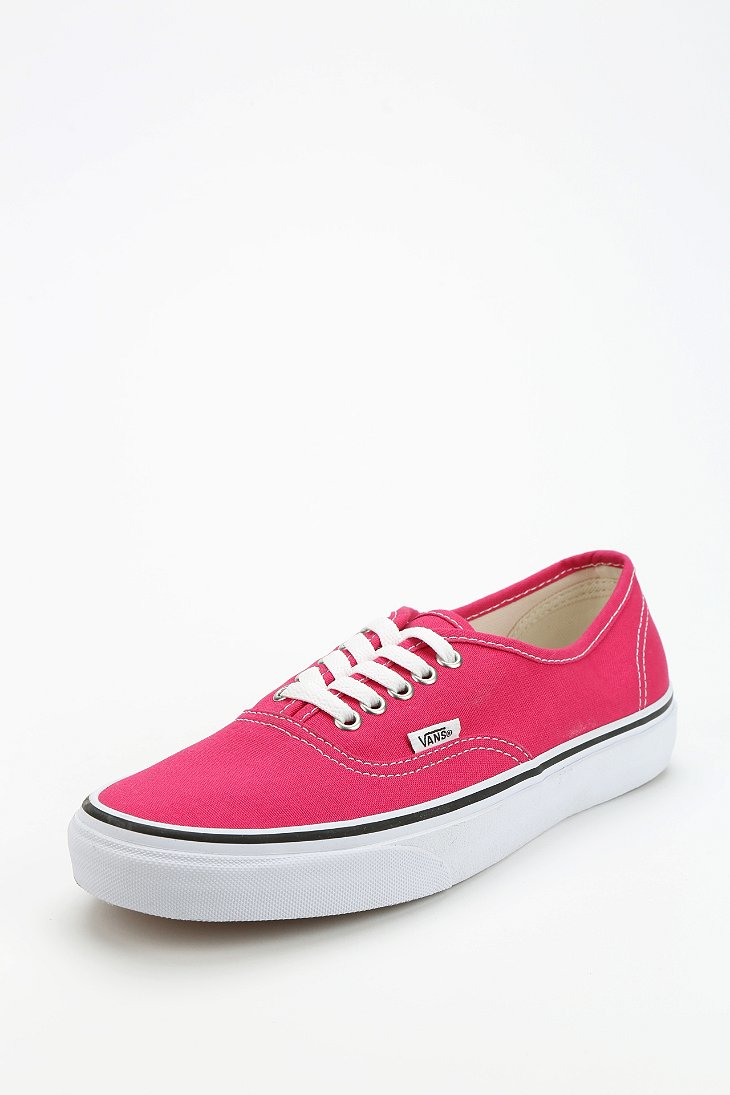 Vans Authentic Canvas Sneaker in White (ROSE) | Lyst