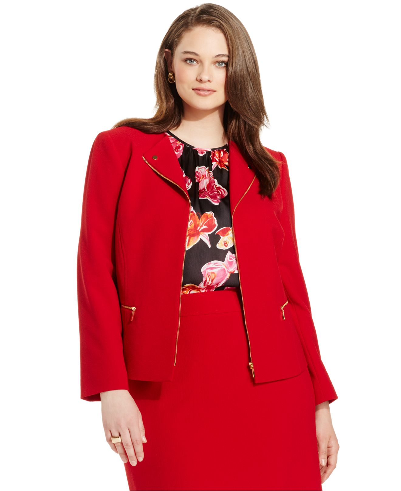 plus size zipper jacket