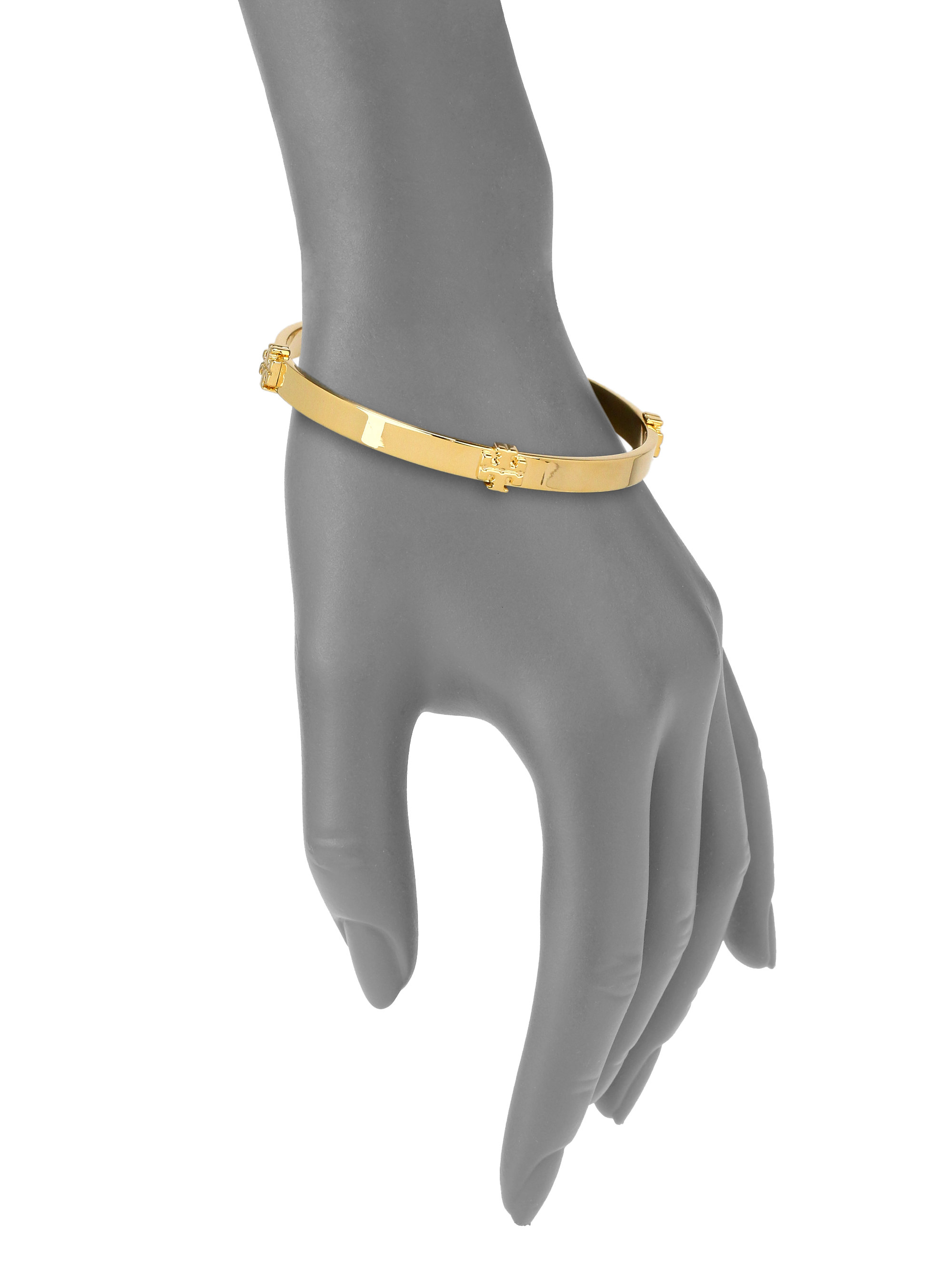 Tory Burch Logo Station Bangle Bracelet 