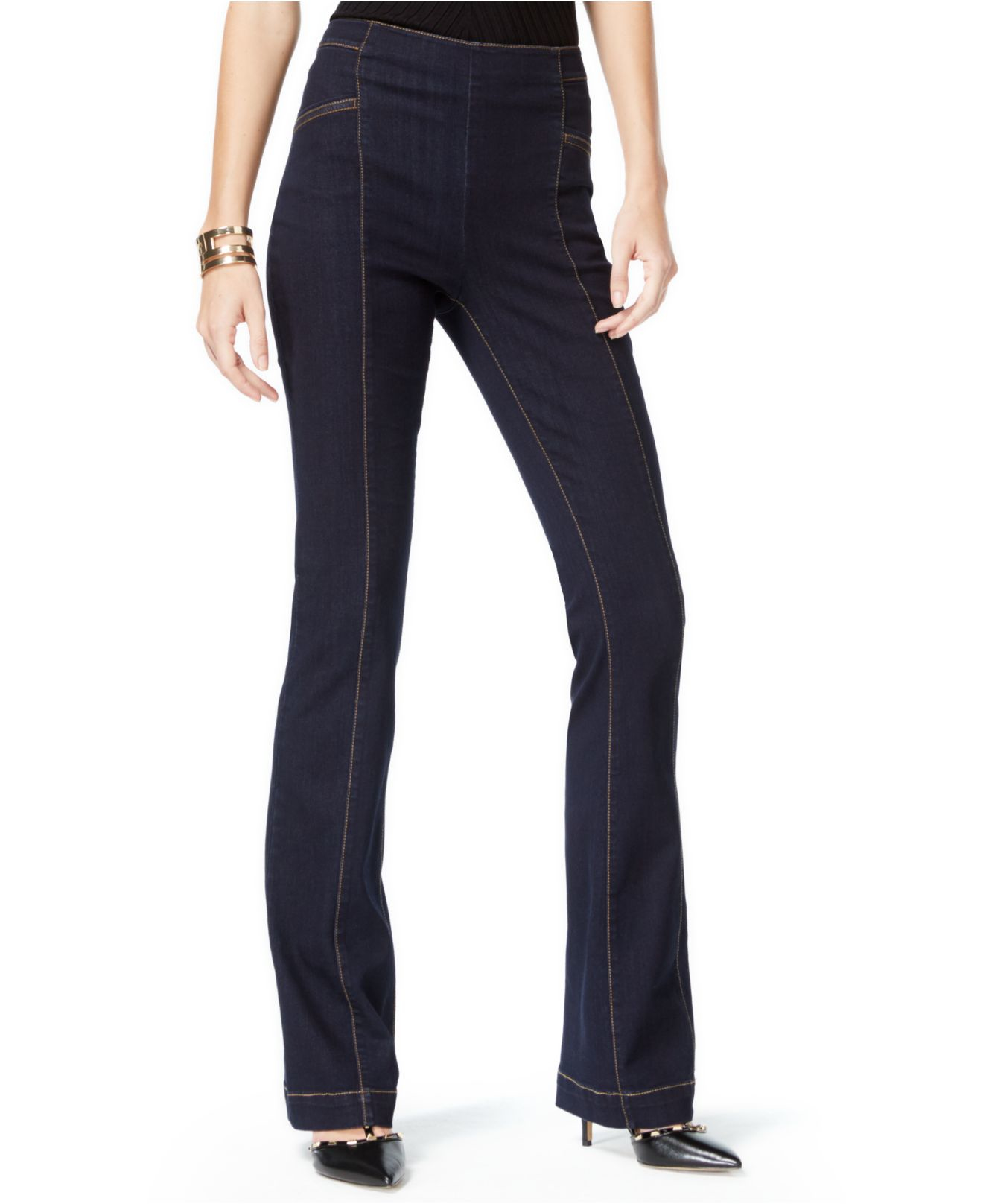 Lyst - Inc International Concepts Sailor Flare Slim Indigo Wash Jeans ...