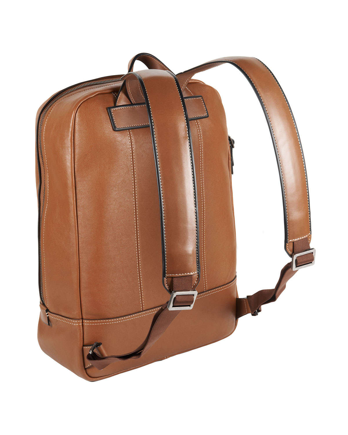 tumi leather backpack mens