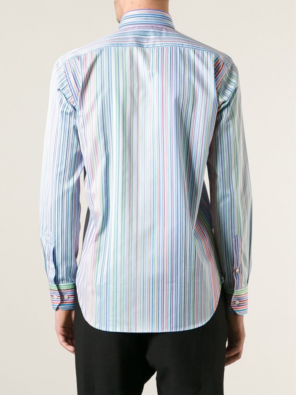 Red for Men Mens Shirts Etro Shirts Save 18% Etro Striped Cotton Shirt in White 