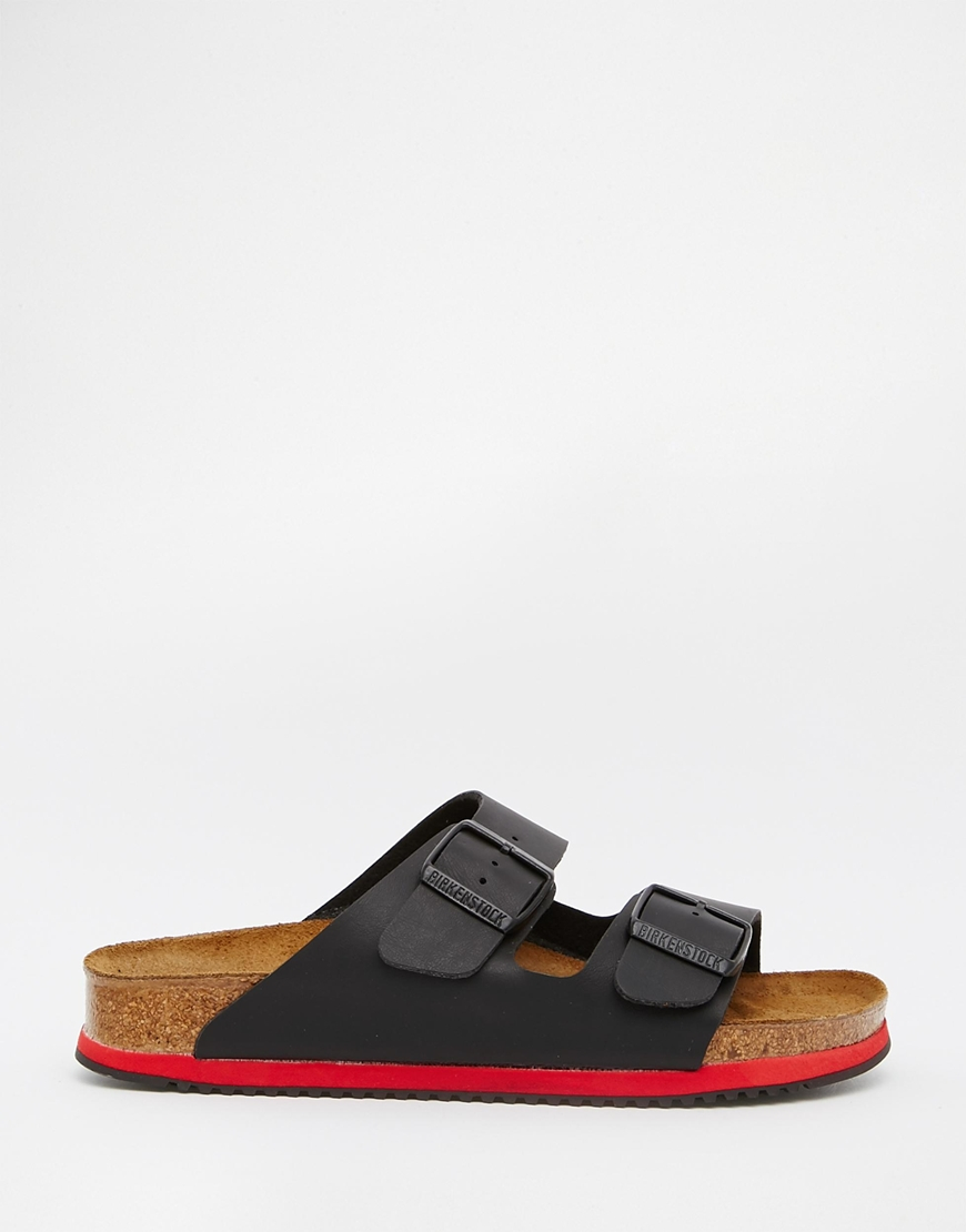 birkenstock arizona black flat sandals