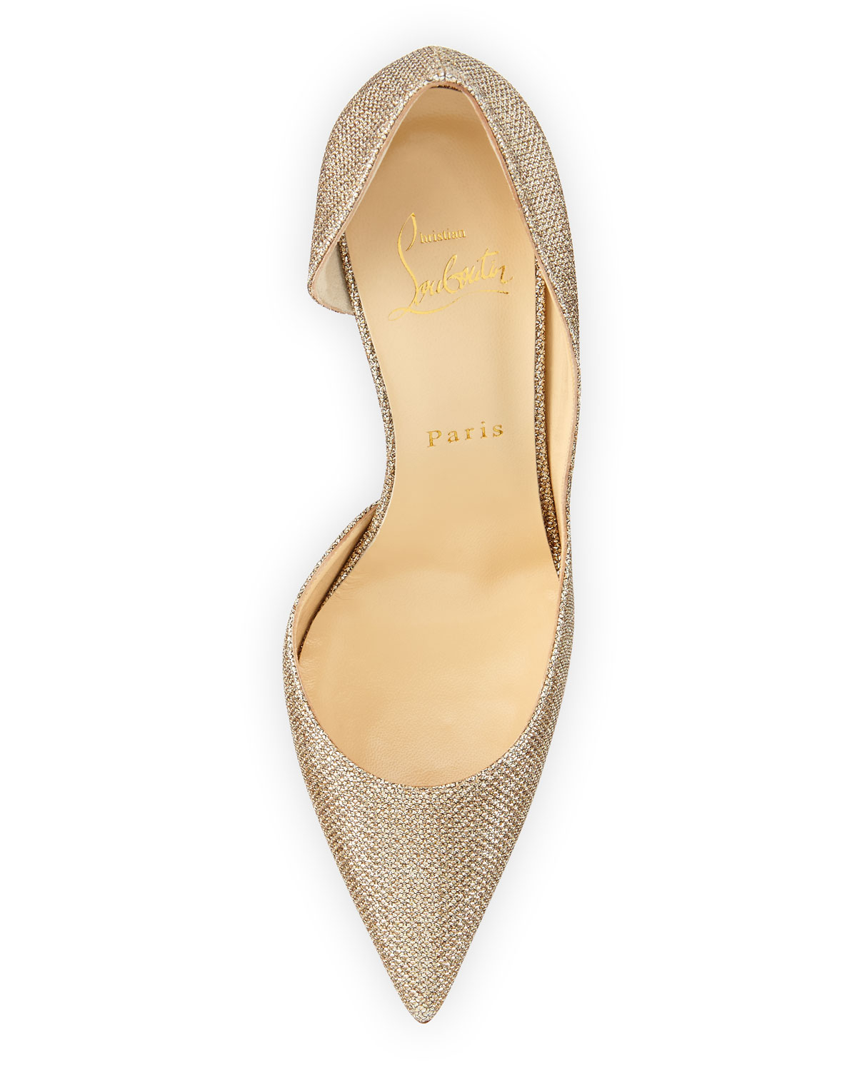 louis vuitton mens white loafers - Christian louboutin Iriza Half-D\u0026#39;Orsay Pump in Gold | Lyst