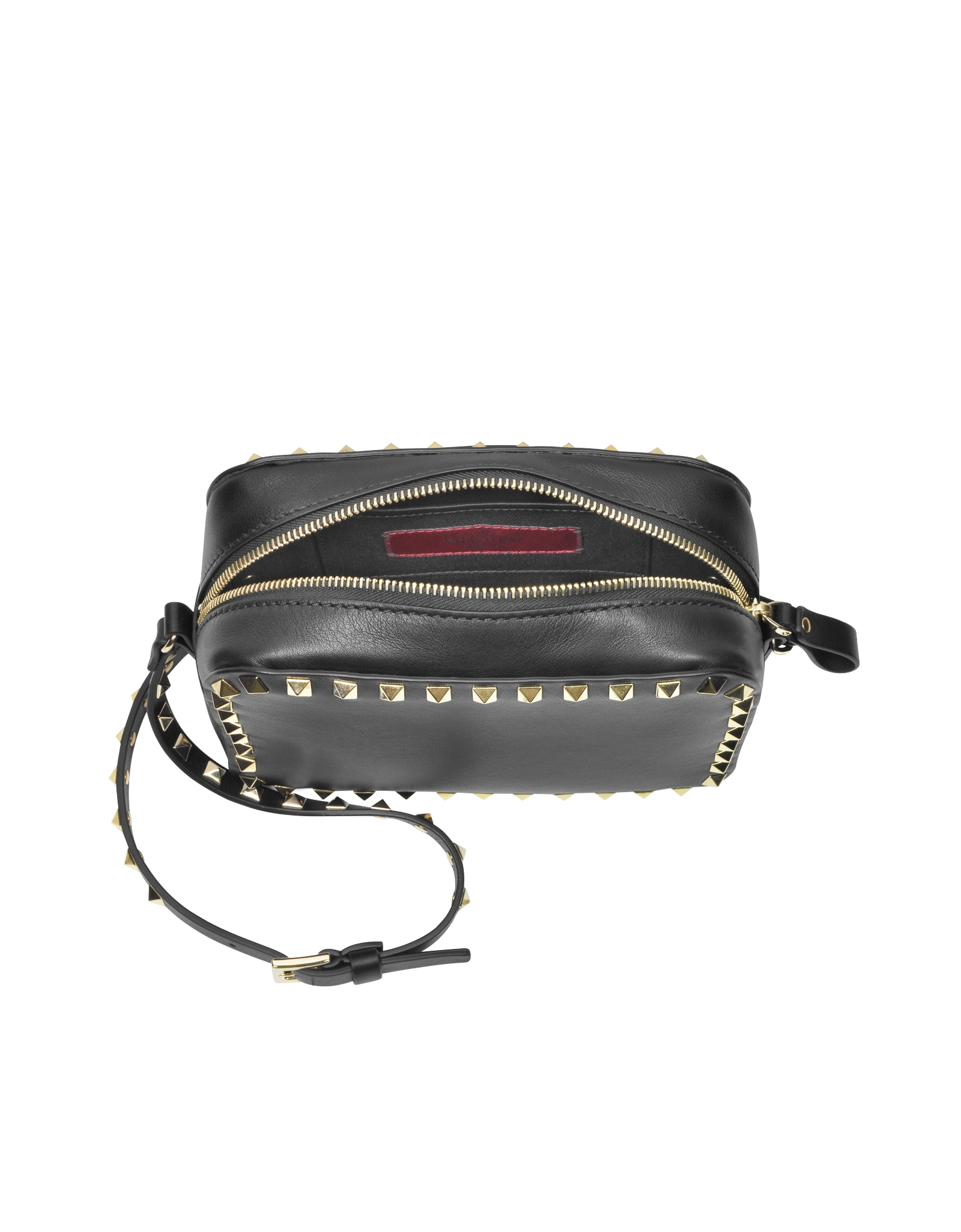 Valentino Rockstud Small Leather Crossbody Bag in Black Lyst