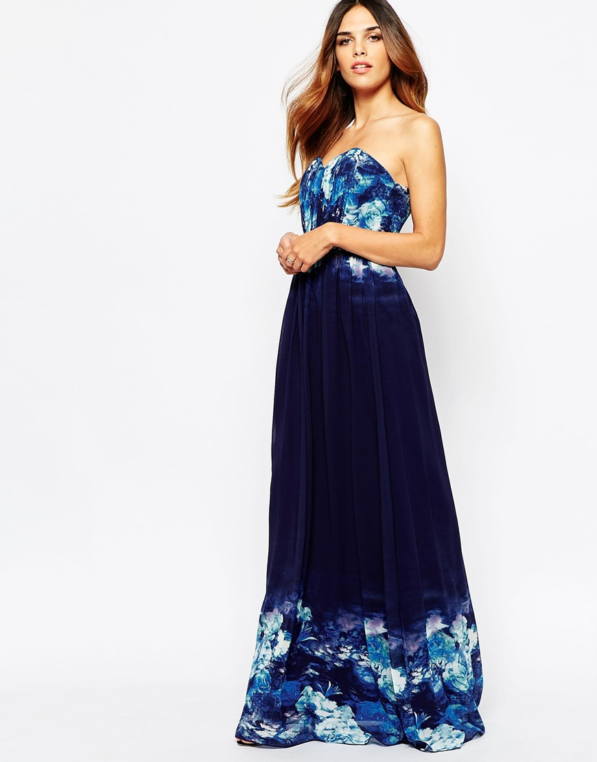 little mistress blue maxi dress