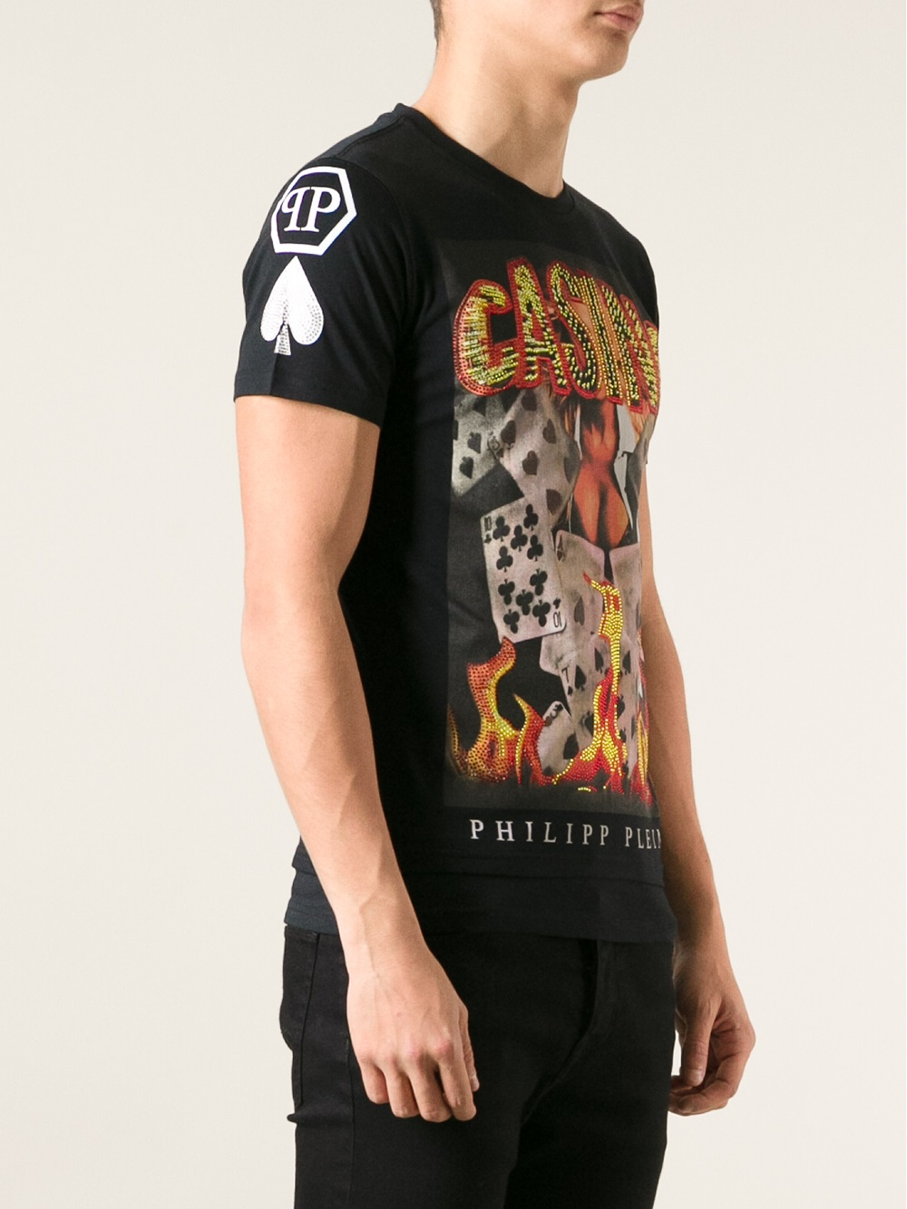 Philipp Plein Casino Print Tshirt in Black for Men | Lyst