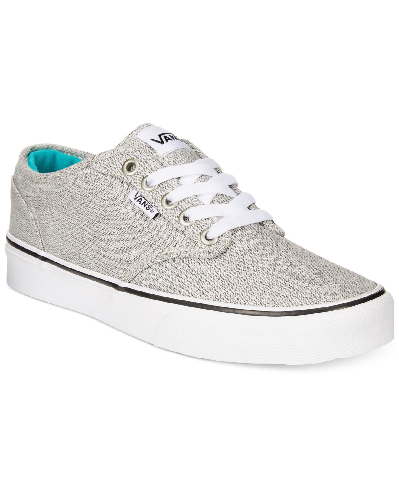 Vans Women'S Atwood Lace-Up Sneakers in Gray (BlackWhite Heathered)