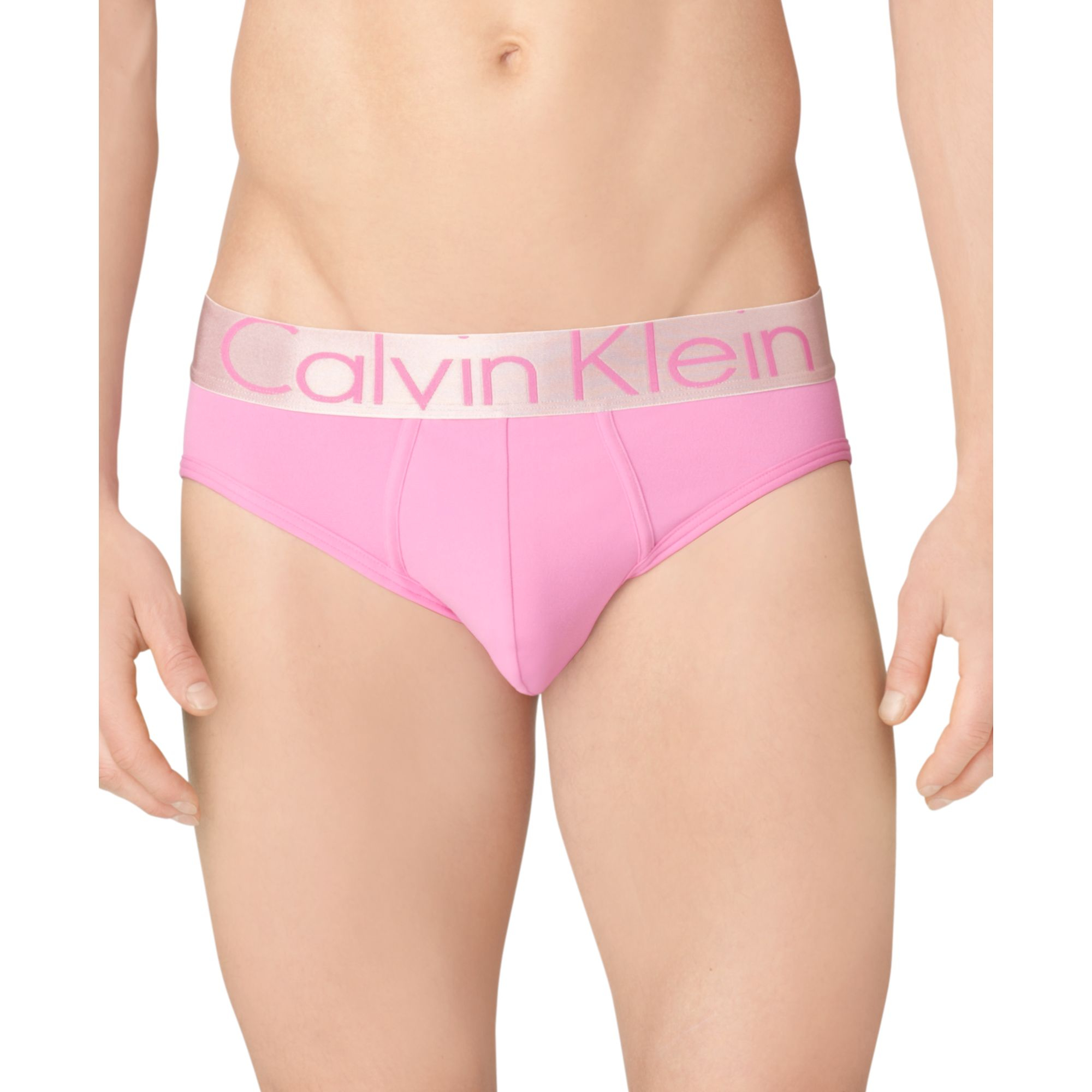 Calvin Klein Mens Steel Microfiber Hip Brief in Pink for Men | Lyst