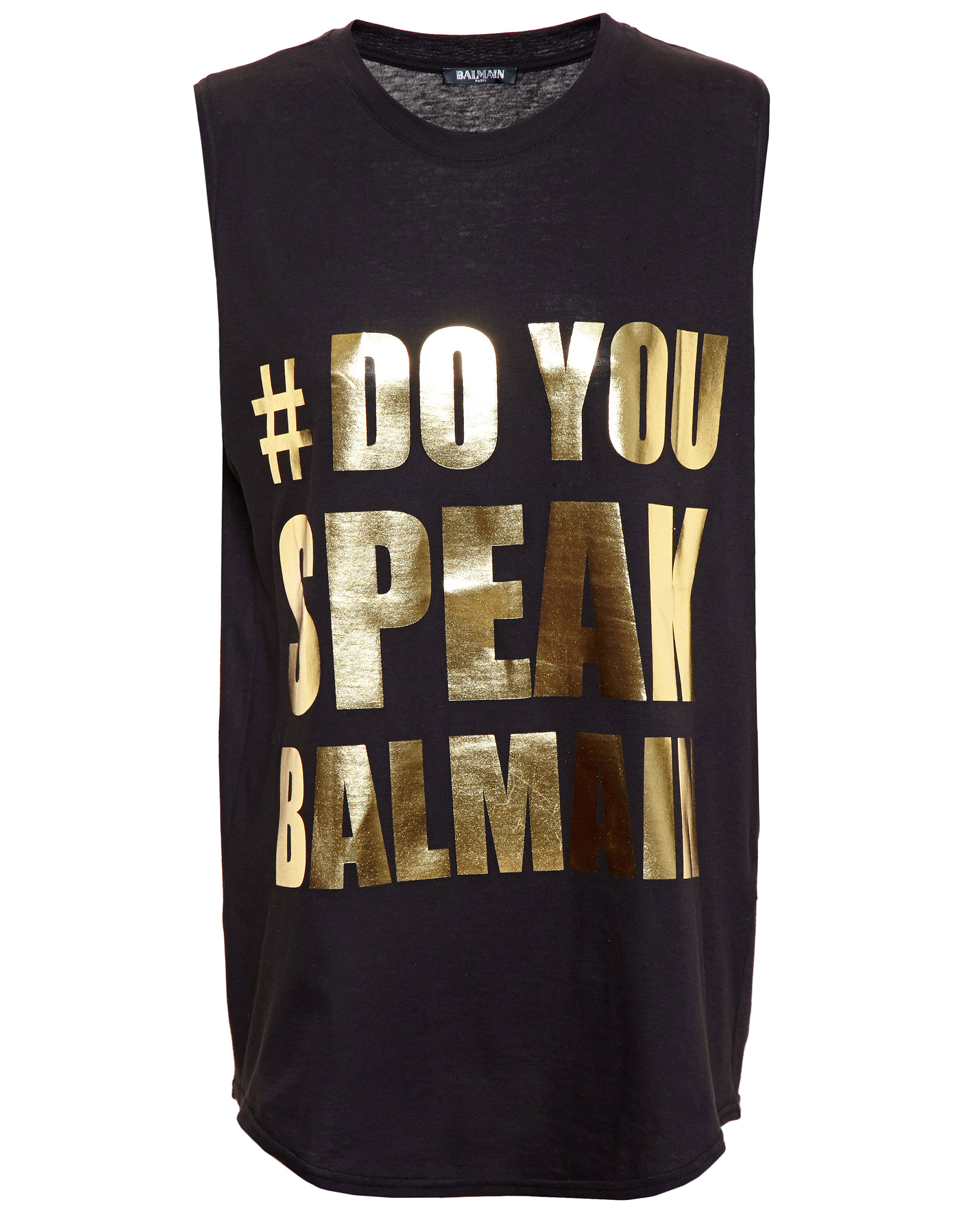 Balmain Do You Speak T-shirt in Black Gold (Black) - Lyst