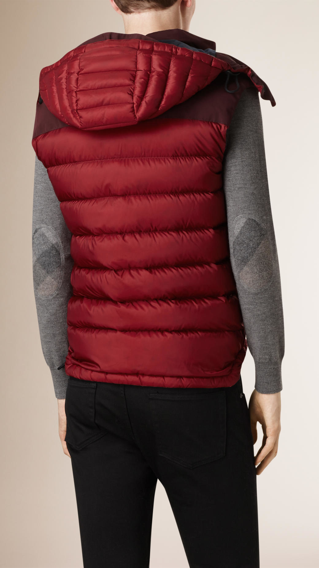 Burberry Downfilled Gilet With Detachable Hood in Red for Men Lyst