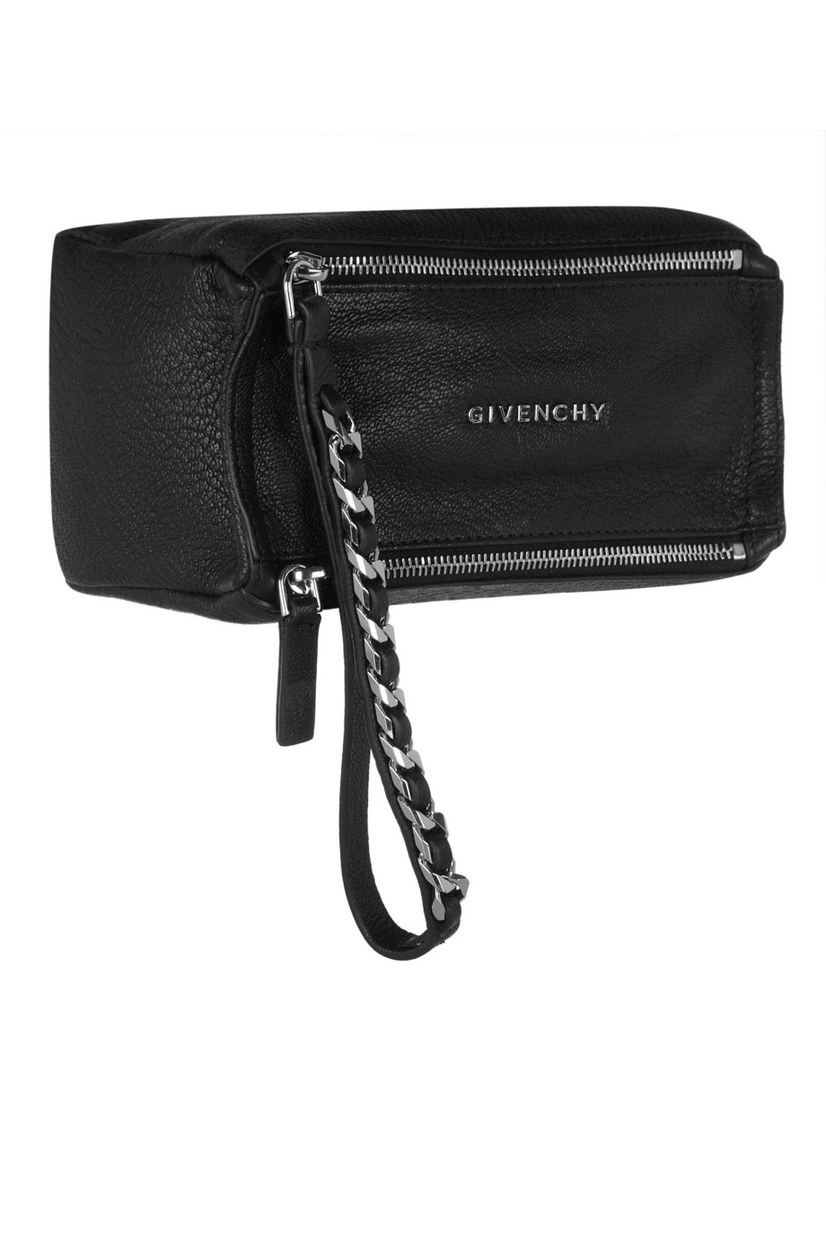 Givenchy Small Pandora Wristlet Bag In Black Textured-Leather - Lyst