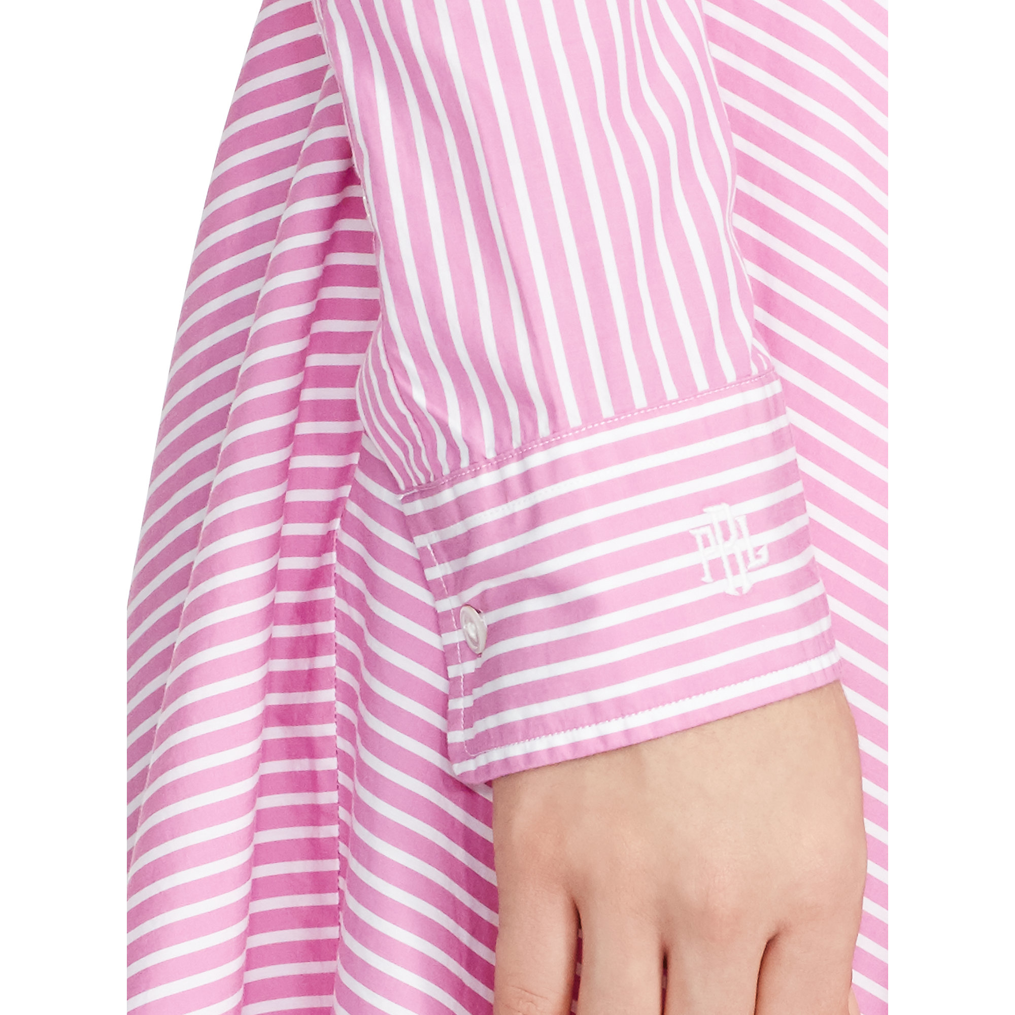 ralph lauren pink and white striped dress