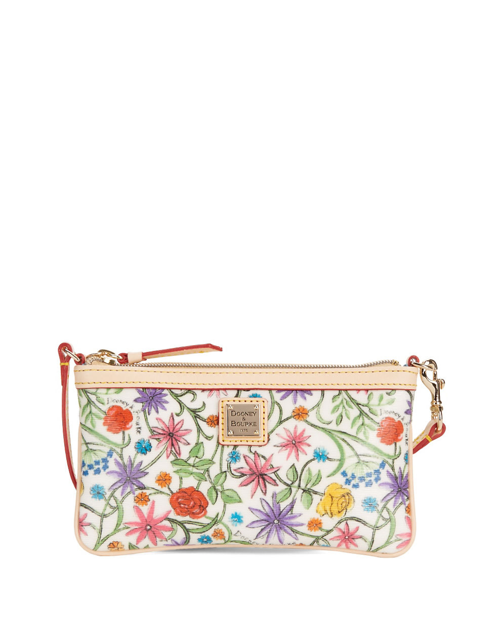 Dooney & Bourke Slim Wristlet in White (White Floral) Lyst