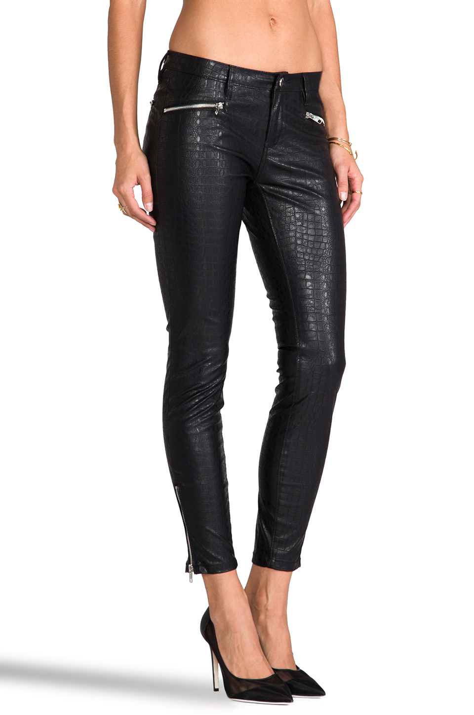Blank Faux Leather Pants in Black | Lyst