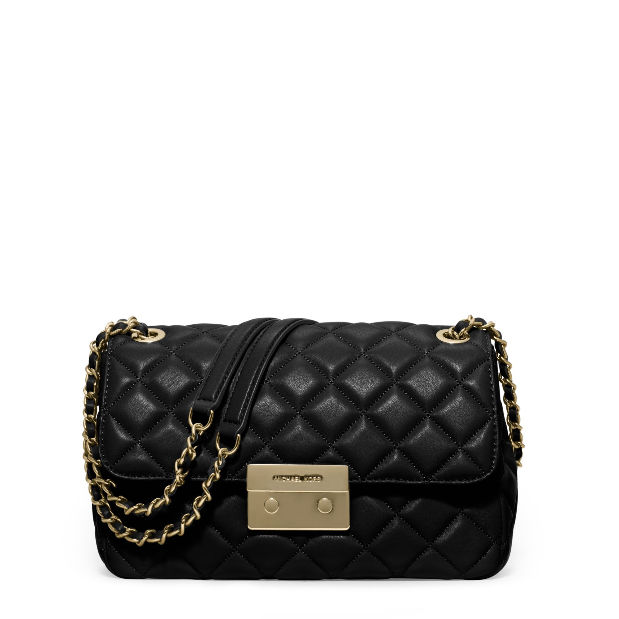 Michael Kors Sloan Large Quilted leather Shoulder Bag In Black Lyst Michael Kors Sloan Large Quilted leather Shoulder Bag In Black Lyst