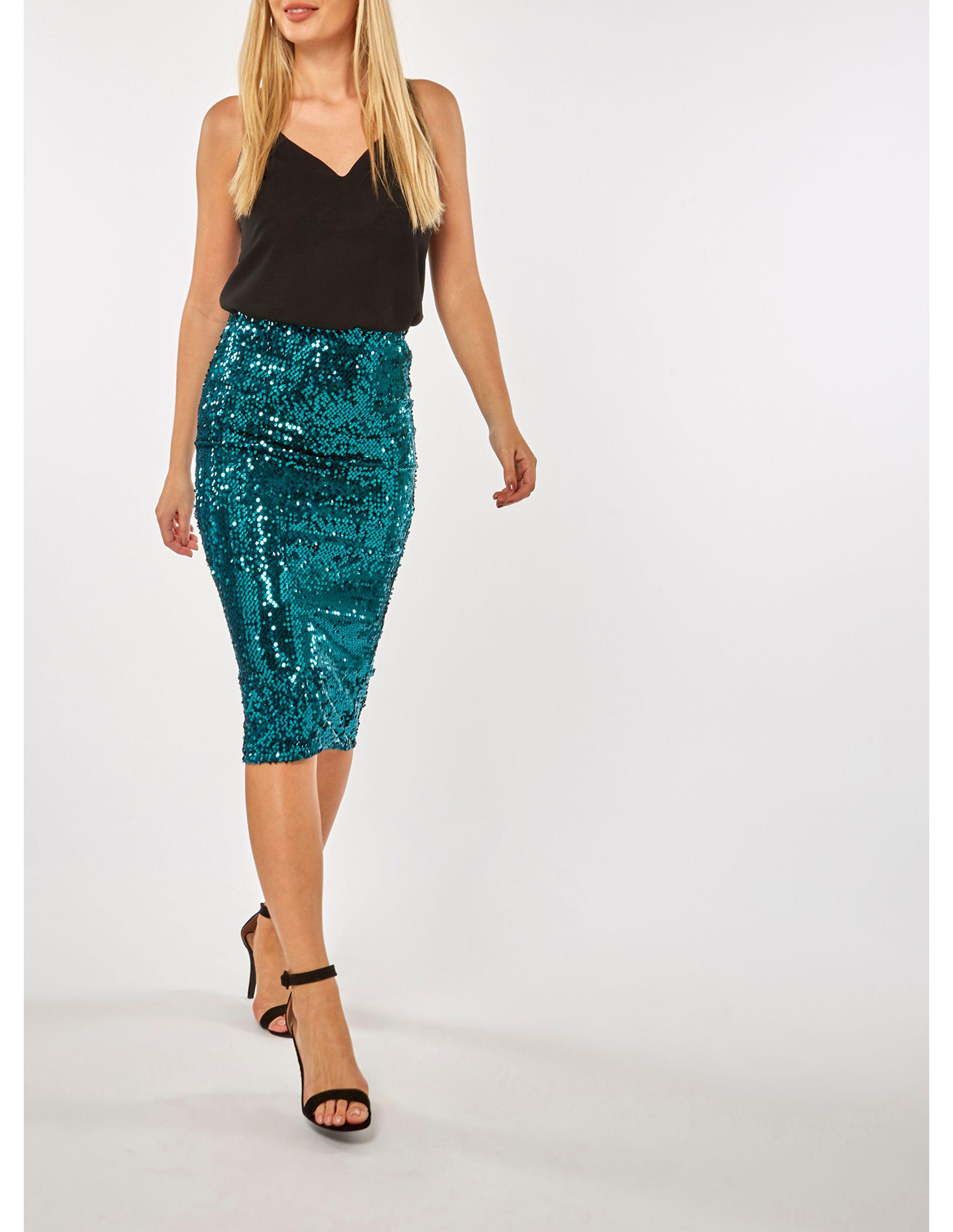 teal velvet skirt